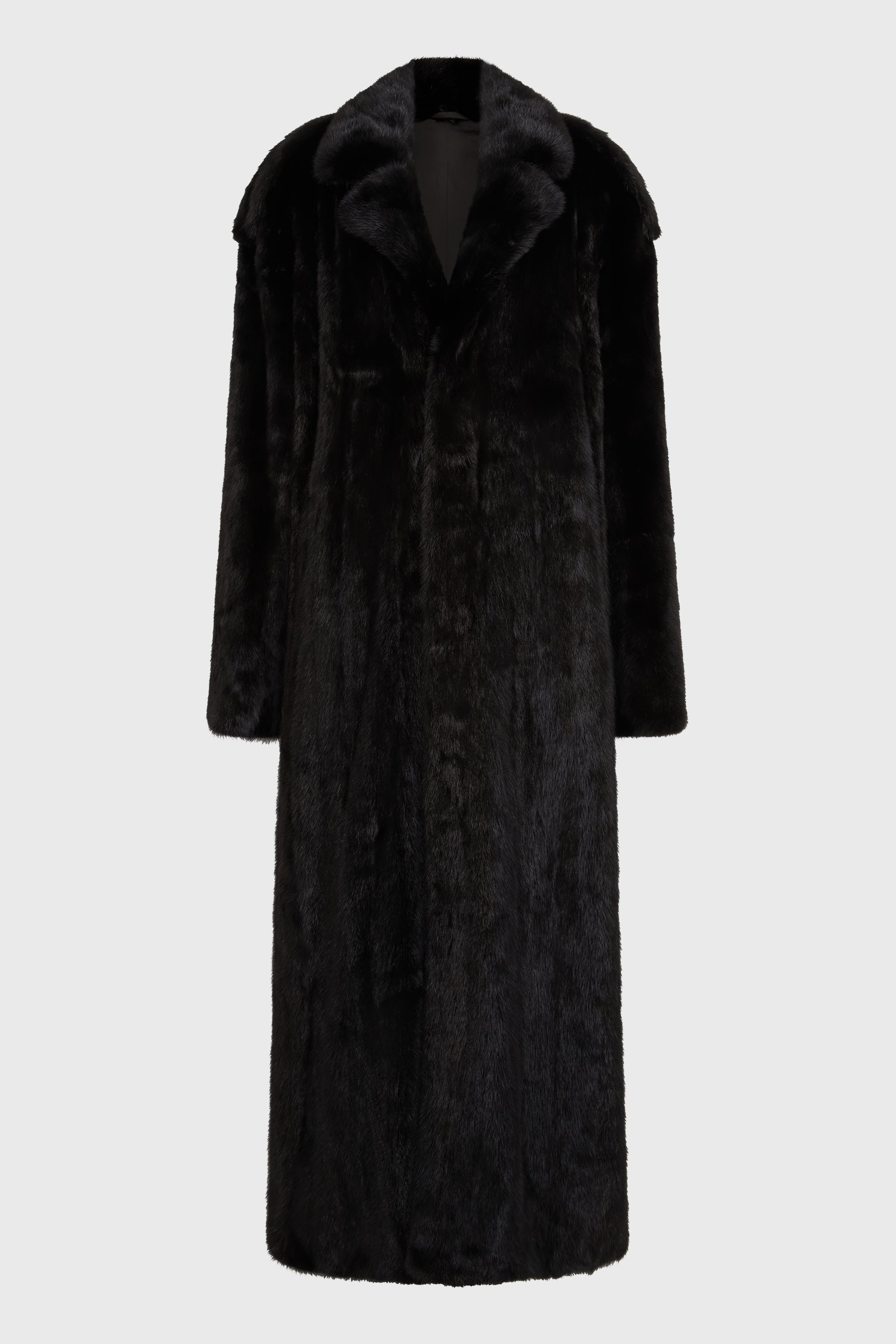 COMMANDER COAT BLACK MINK