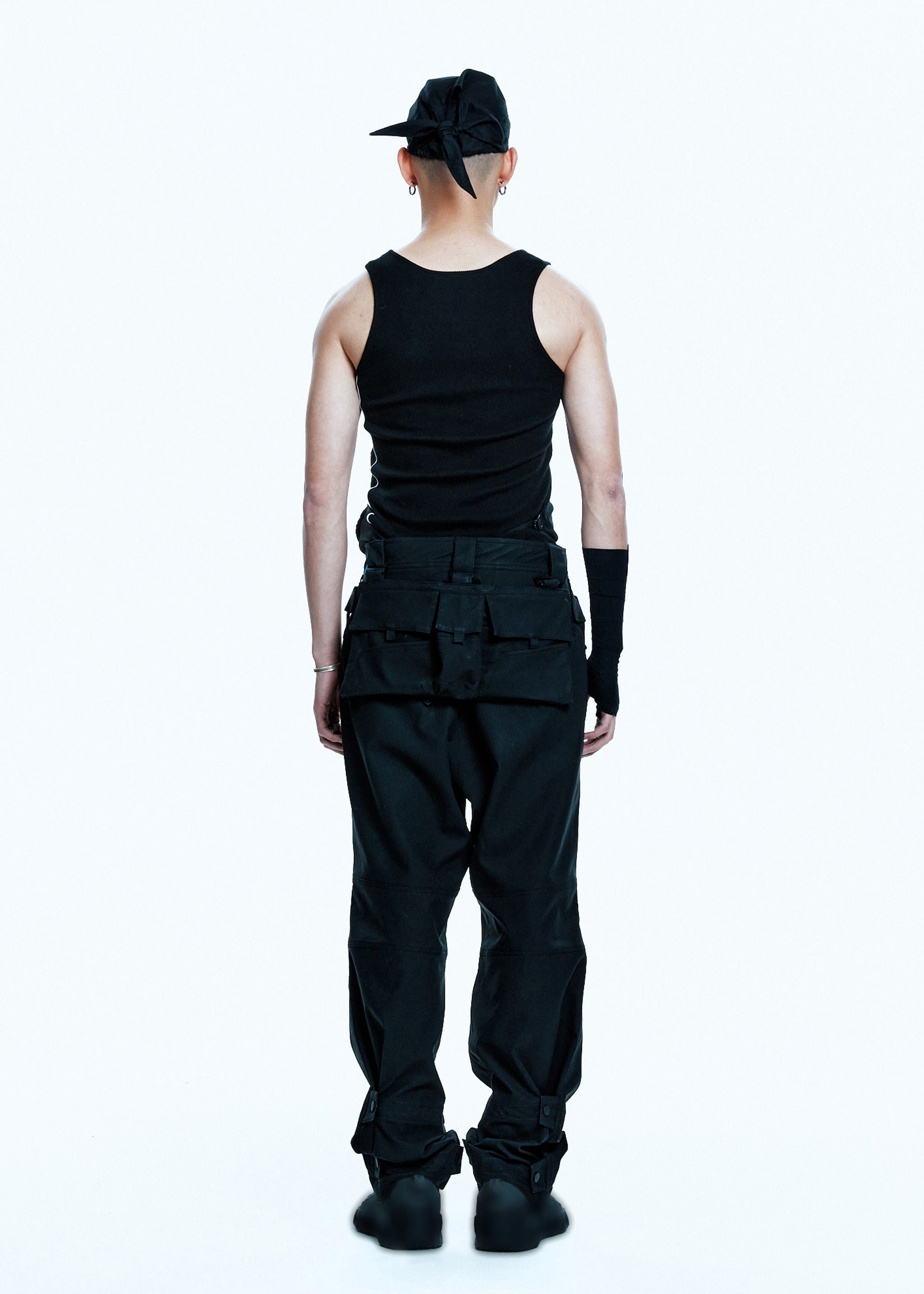 BIKER PANTS W/ DETACHABLE BAG