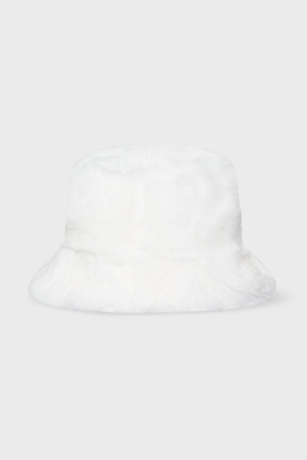 WHITE RABBIT FUR BOB HAT