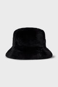 BLACK RABBIT FUR BOB HAT