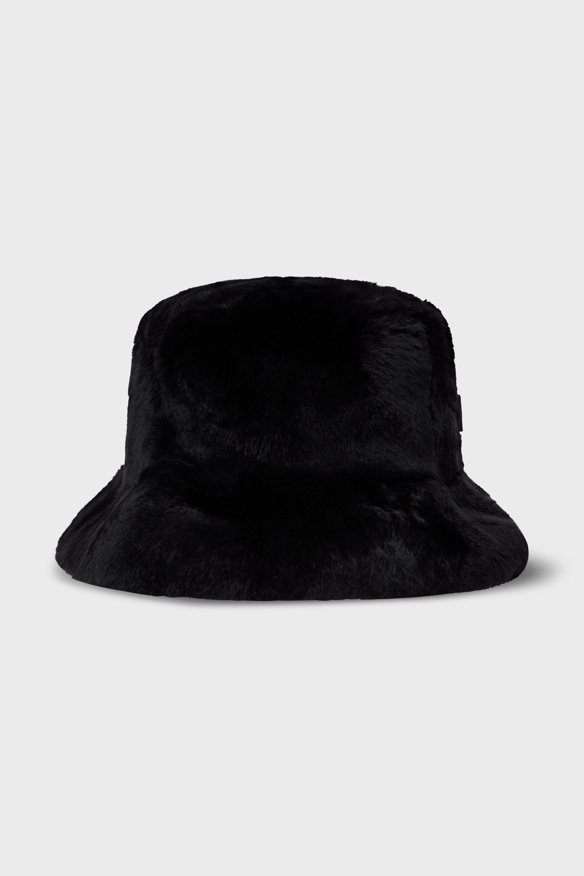 BLACK RABBIT FUR BOB HAT