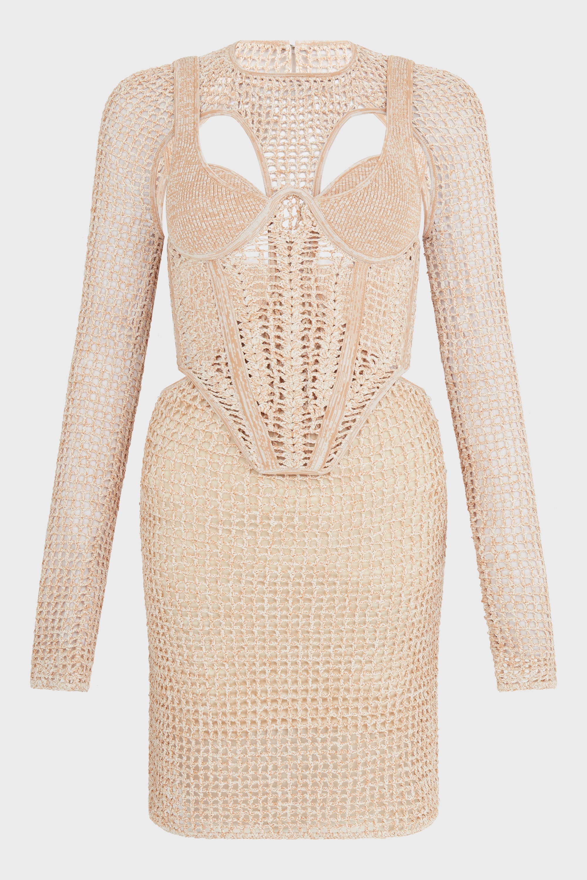 STIRRUP CROCHET MINI DRESS