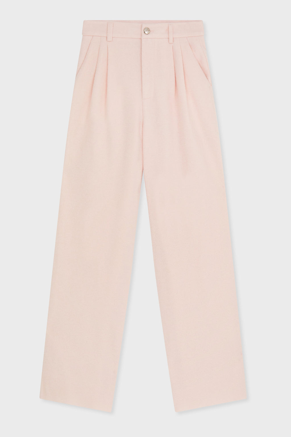 PINK WOOL TROUSERS