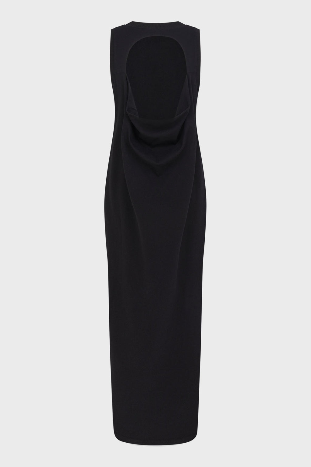 BLACK PRINTED KNIT DRESS
