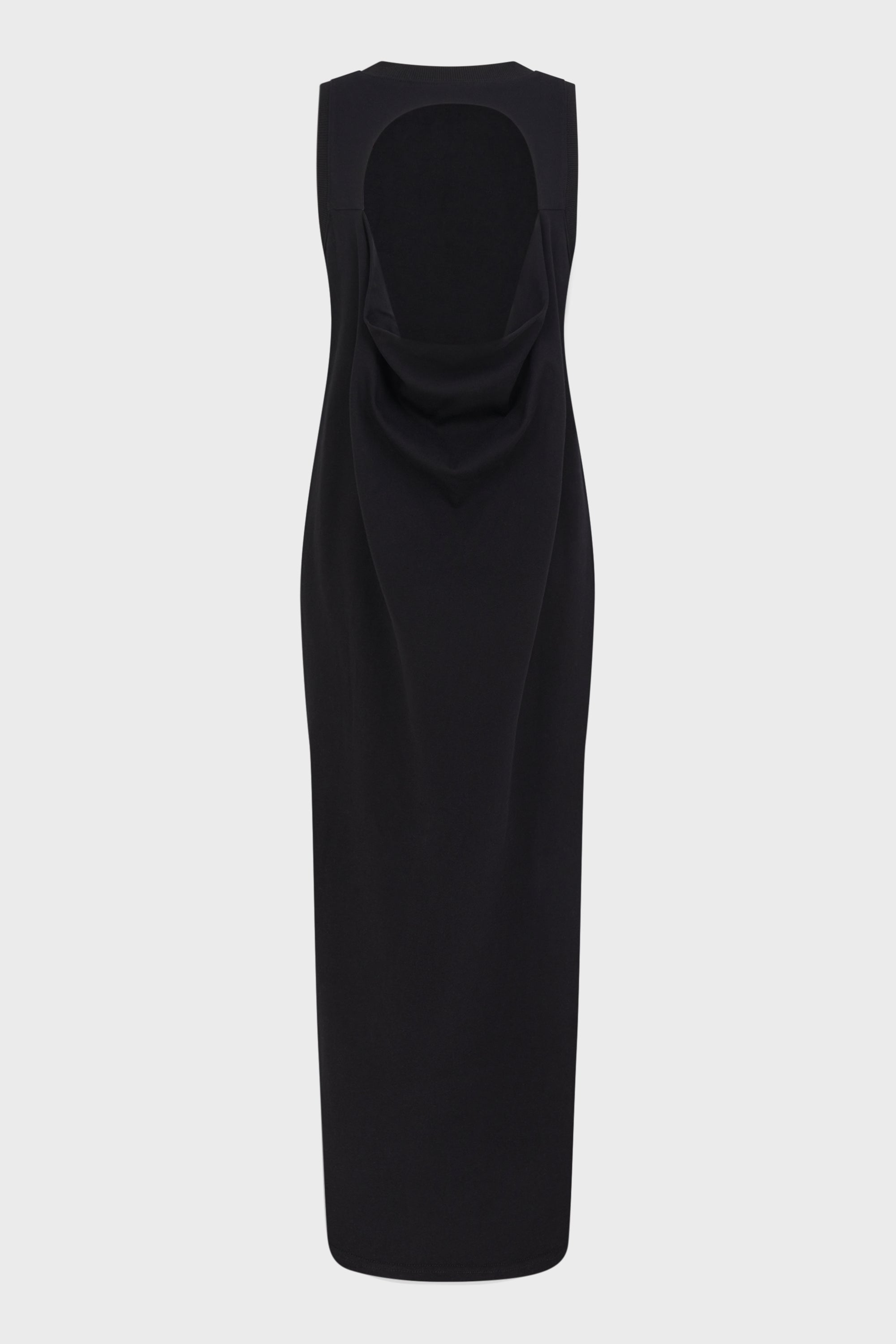 BLACK PRINTED KNIT DRESS