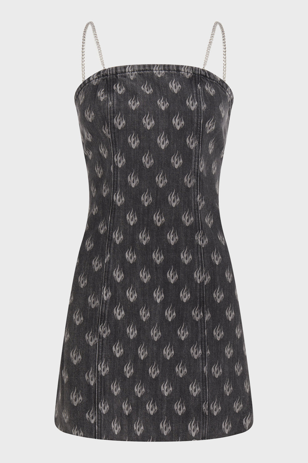 METAL SLING BANDEAU LOGO DRESS