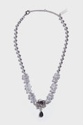 MELTED ROSE DROPLET NECKLACE