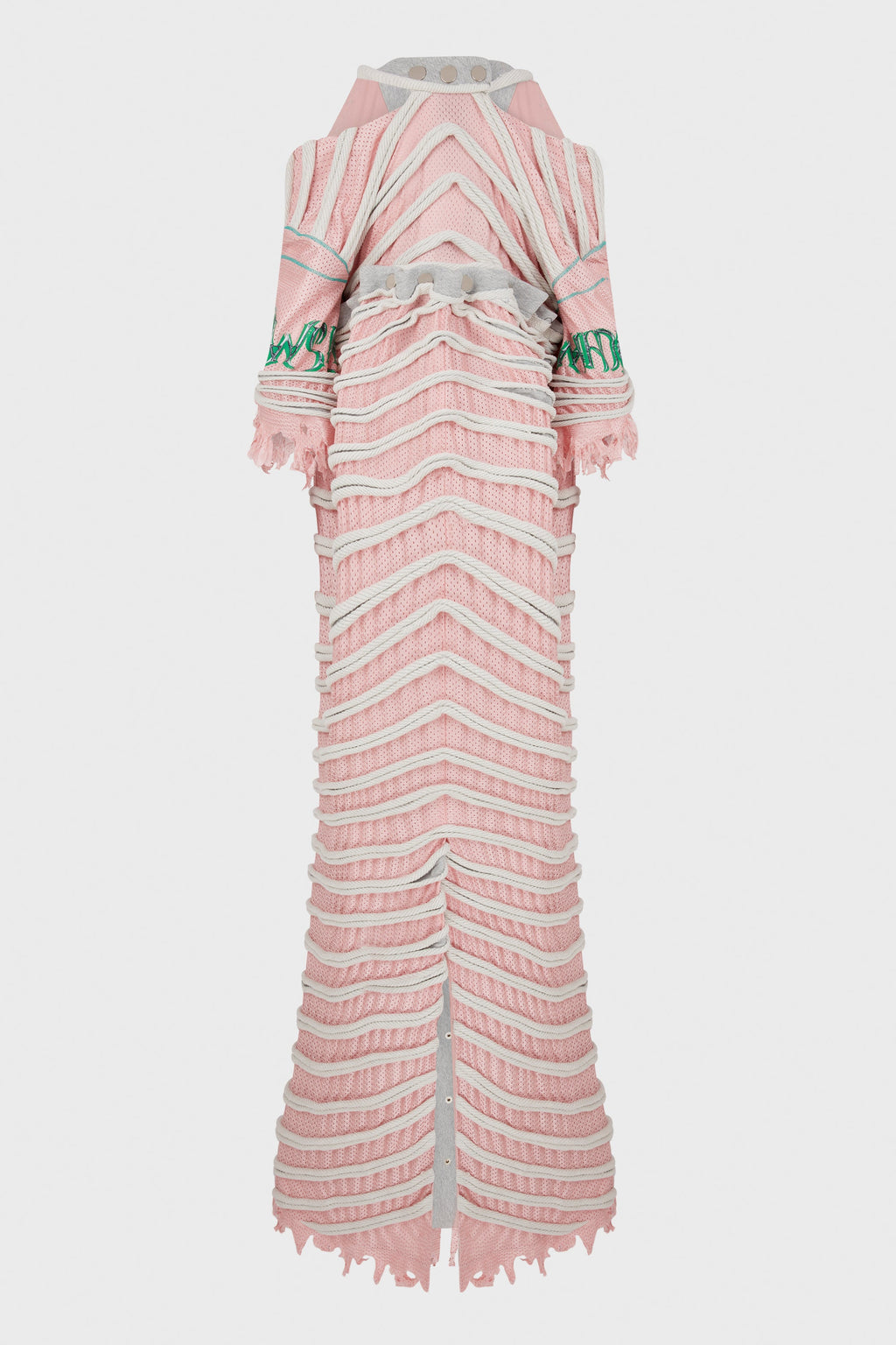 MESH STRIPED BOXING ROBE