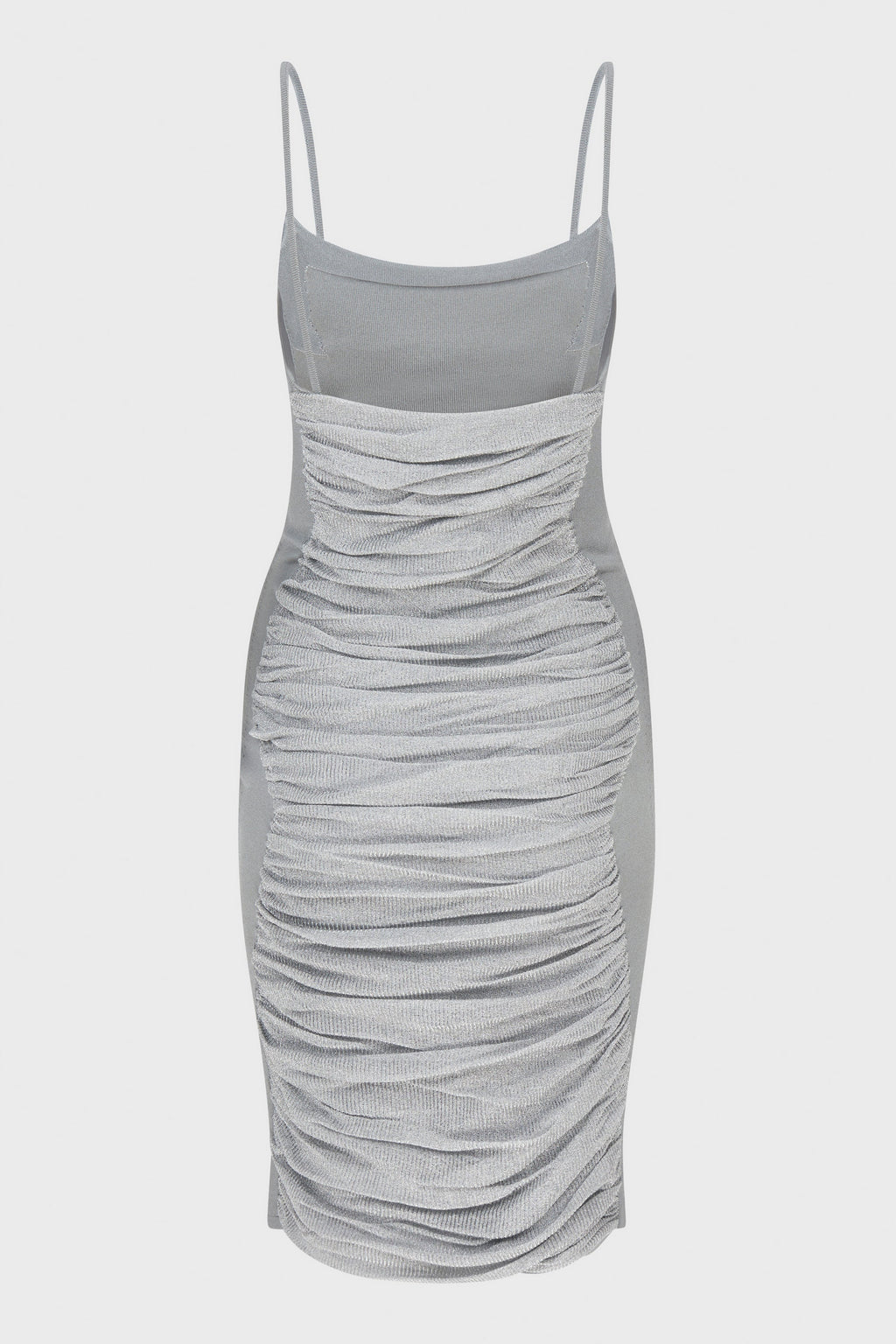 METALLIC DRAPE MINI DRESS