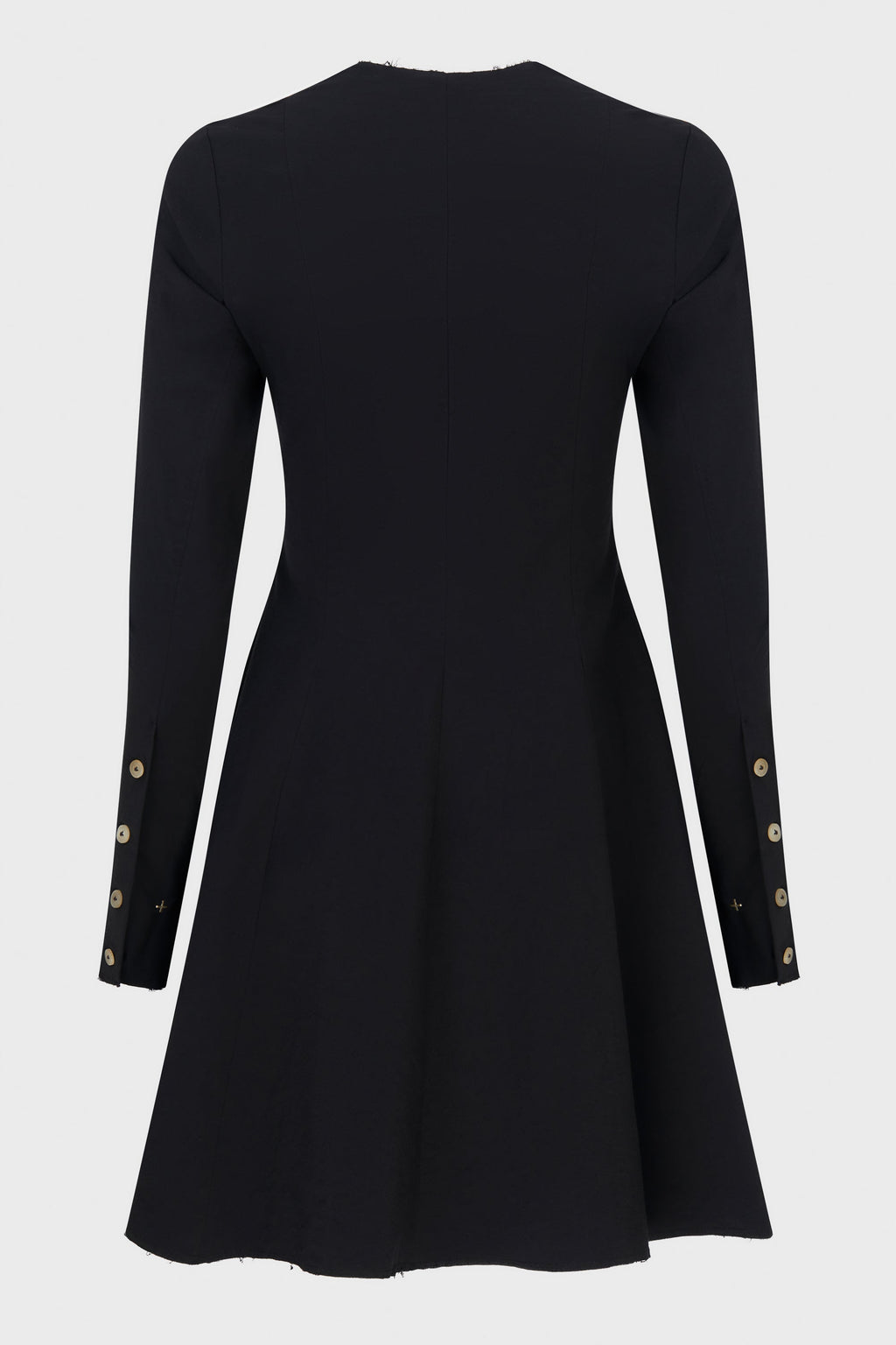 CREWNECK LONG SLEEVE PANEL DRESS