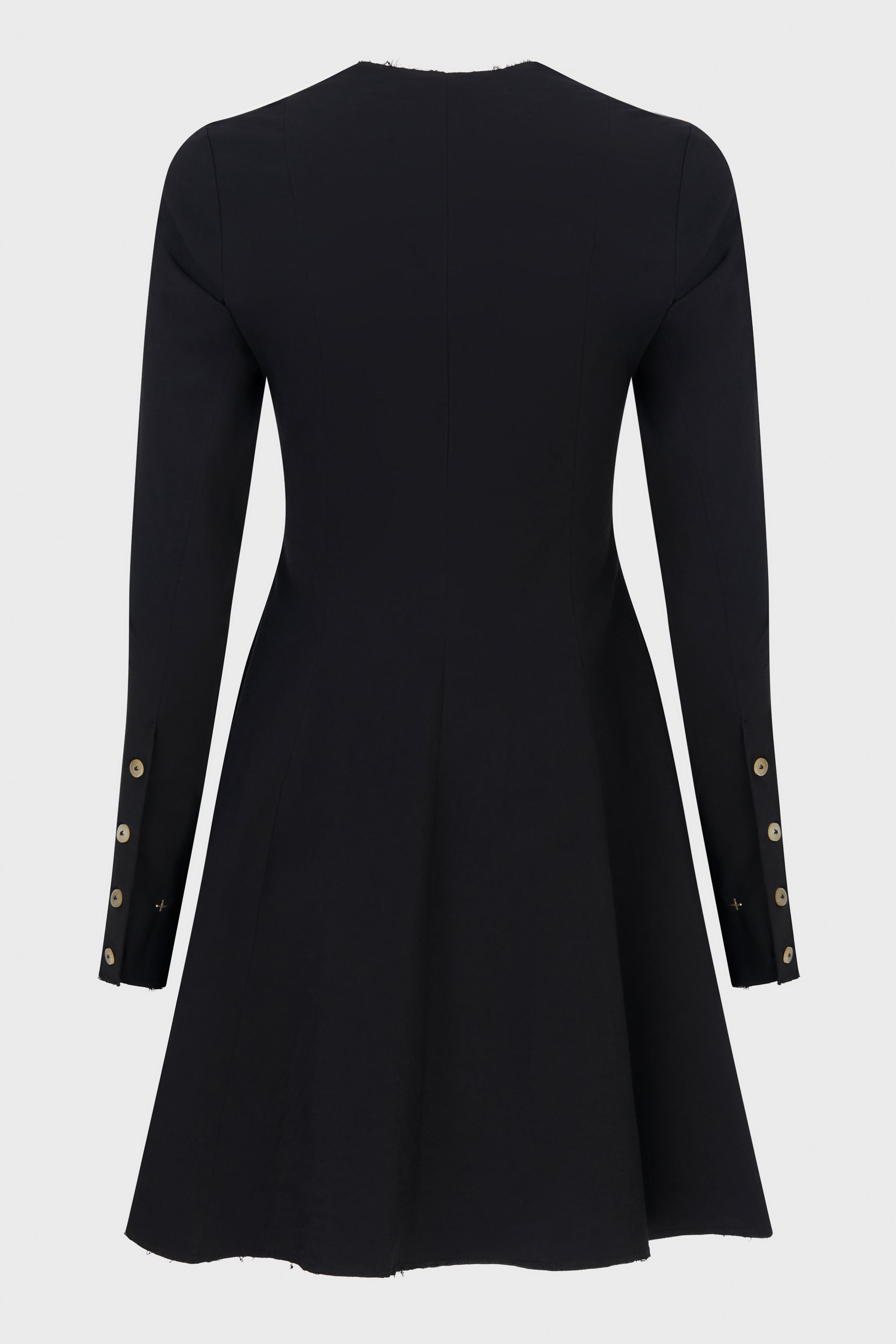 CREWNECK LONG SLEEVE PANEL DRESS