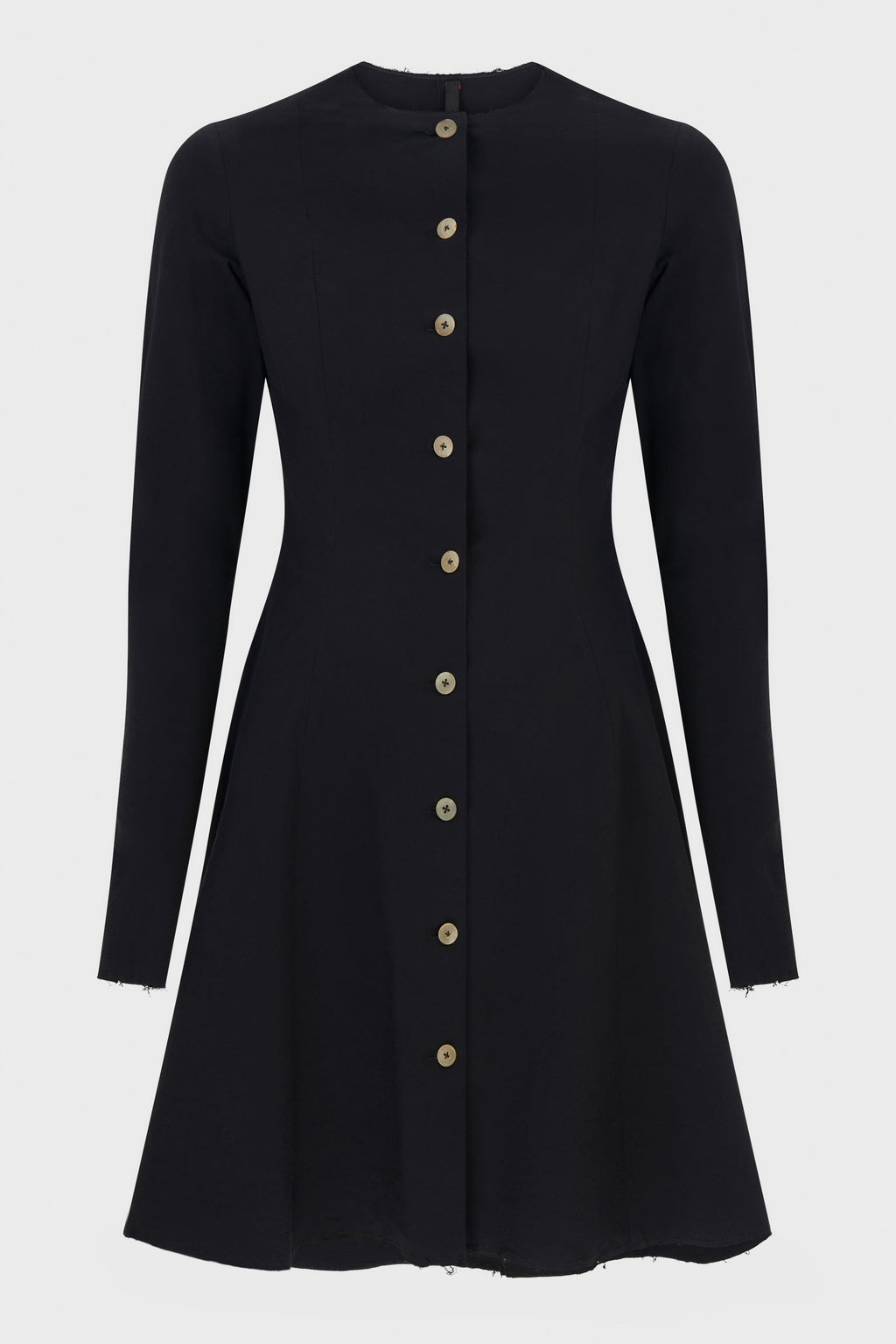CREWNECK LONG SLEEVE PANEL DRESS