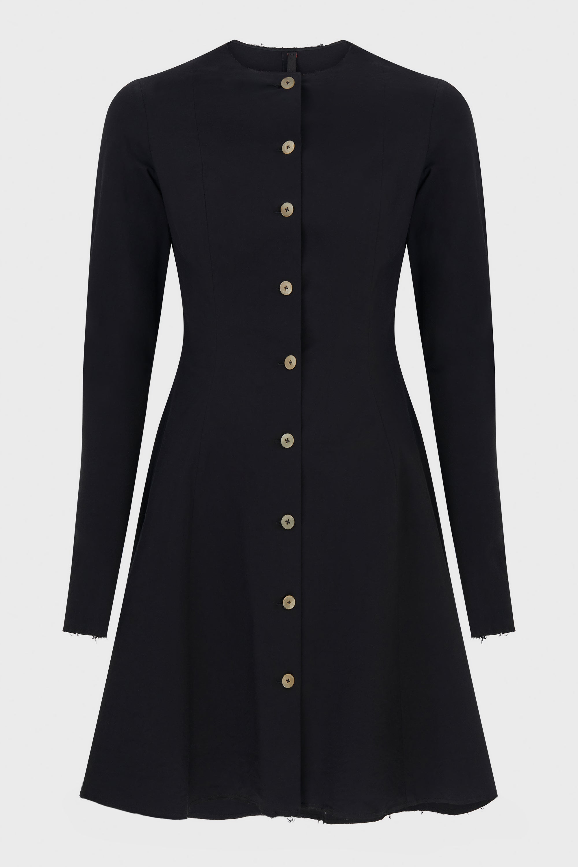 CREWNECK LONG SLEEVE PANEL DRESS