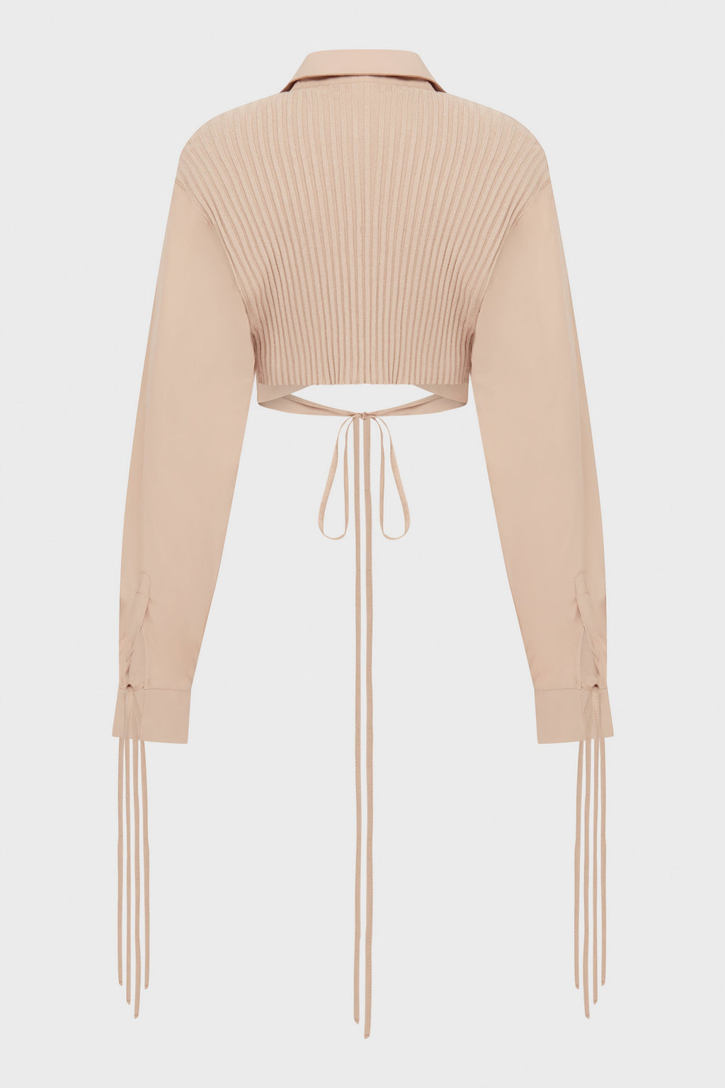 CRISS CROSS CARDIGAN WITH RIBBED