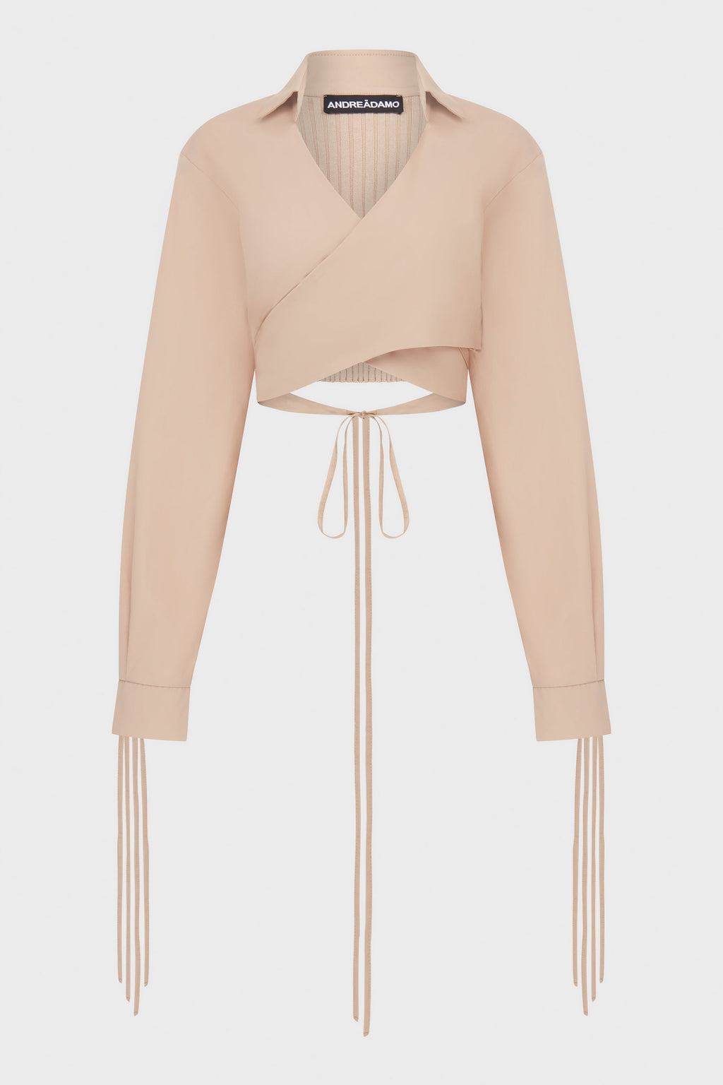 CRISS CROSS CARDIGAN WITH RIBBED