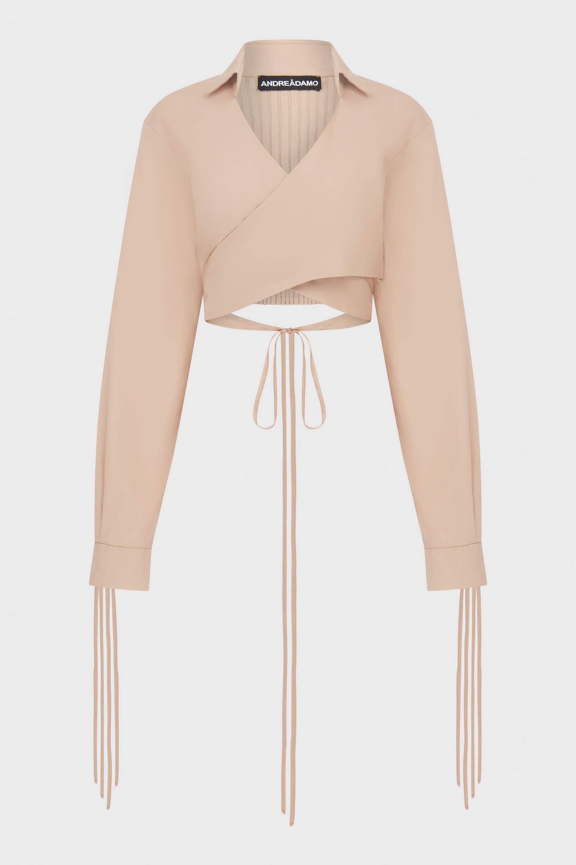 CRISS CROSS CARDIGAN WITH RIBBED