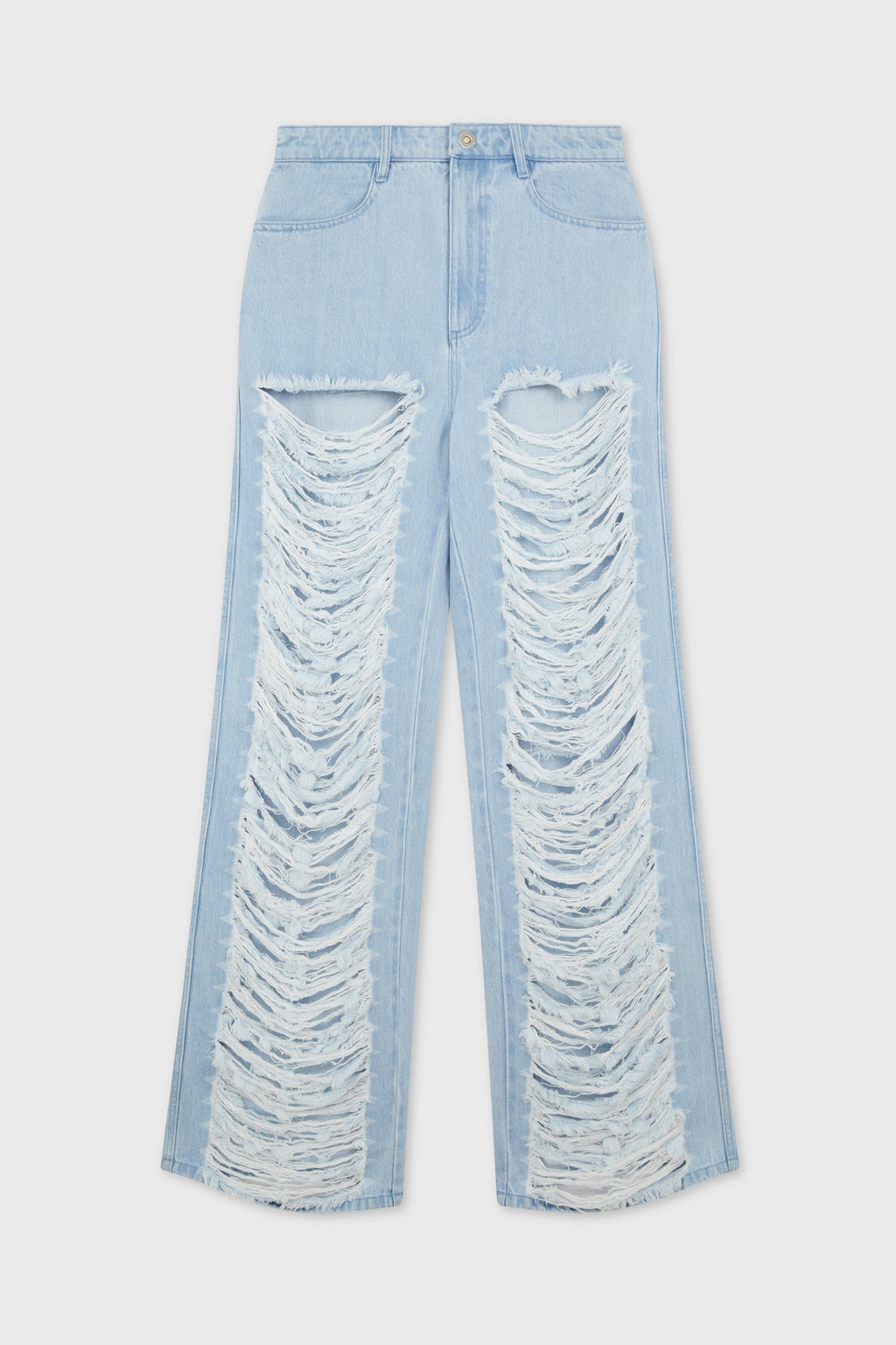 CLASSIC DENIM FRAYED PANTS