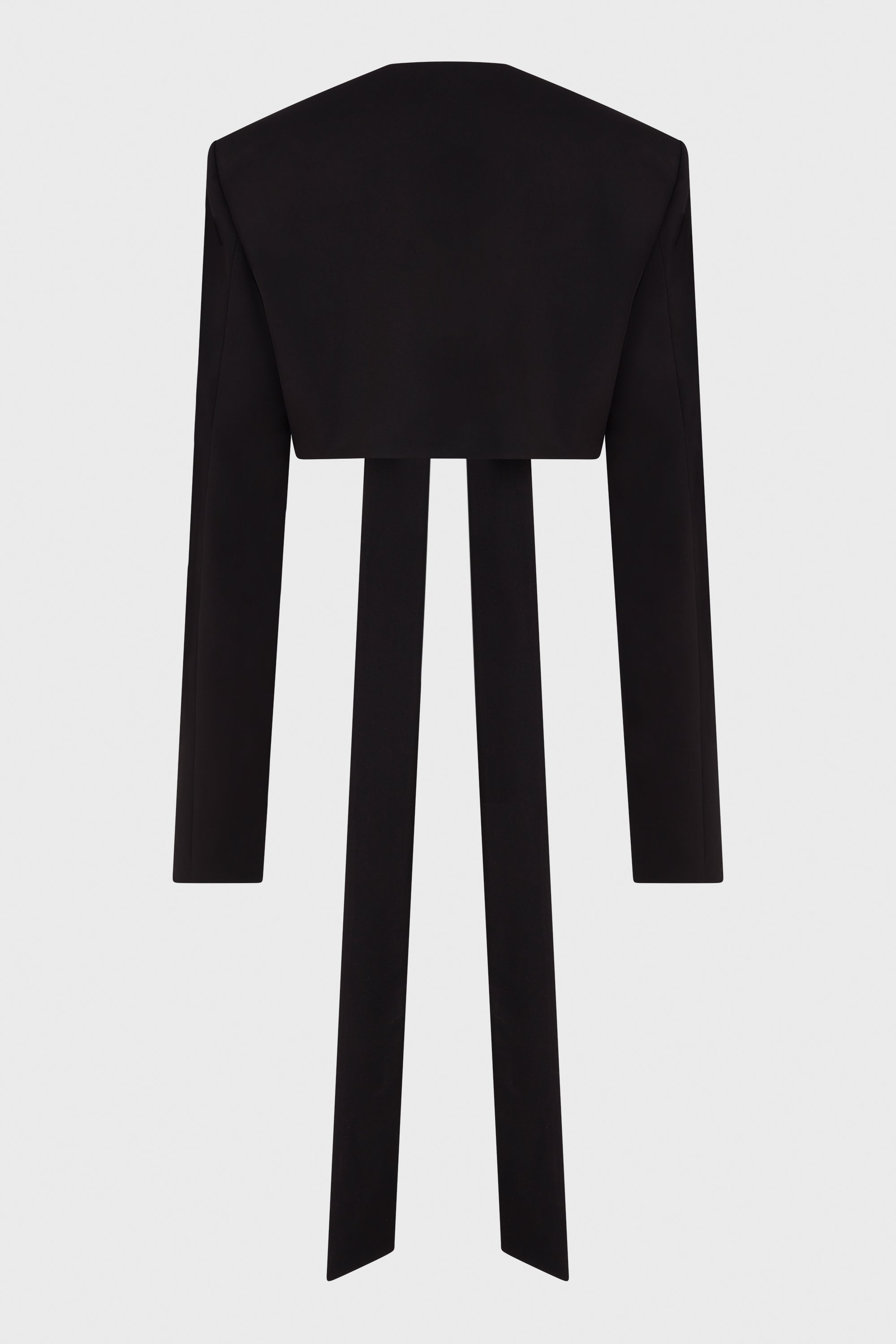 FLANNEL CROP JACKET BLACK