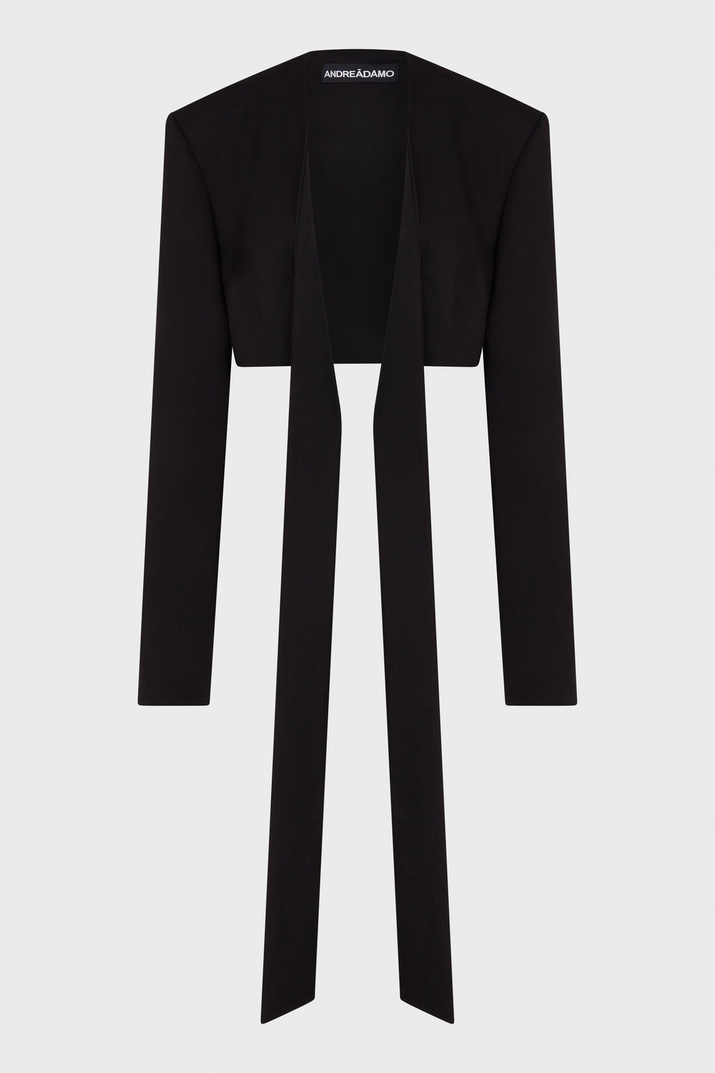 FLANNEL CROP JACKET BLACK