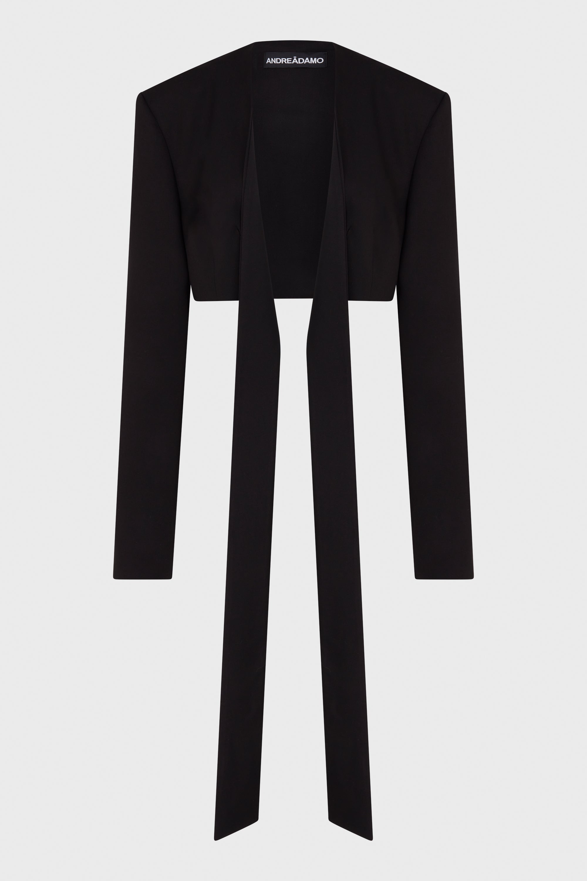 FLANNEL CROP JACKET BLACK