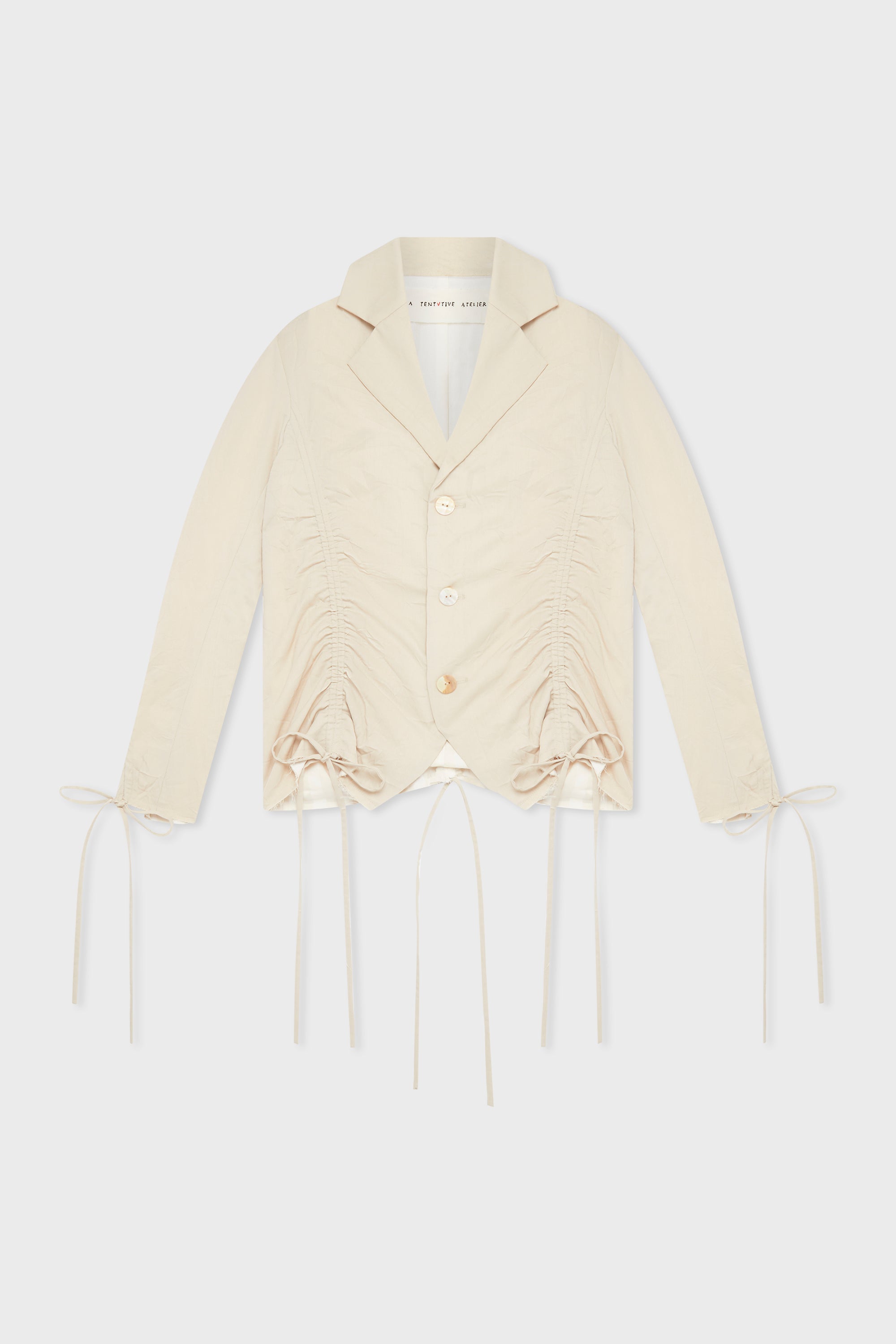 CRINKLE GATHERS BLAZER