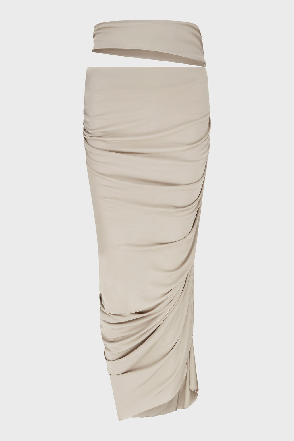 DRAPED JERSEY CUT-OUT SKIRT
