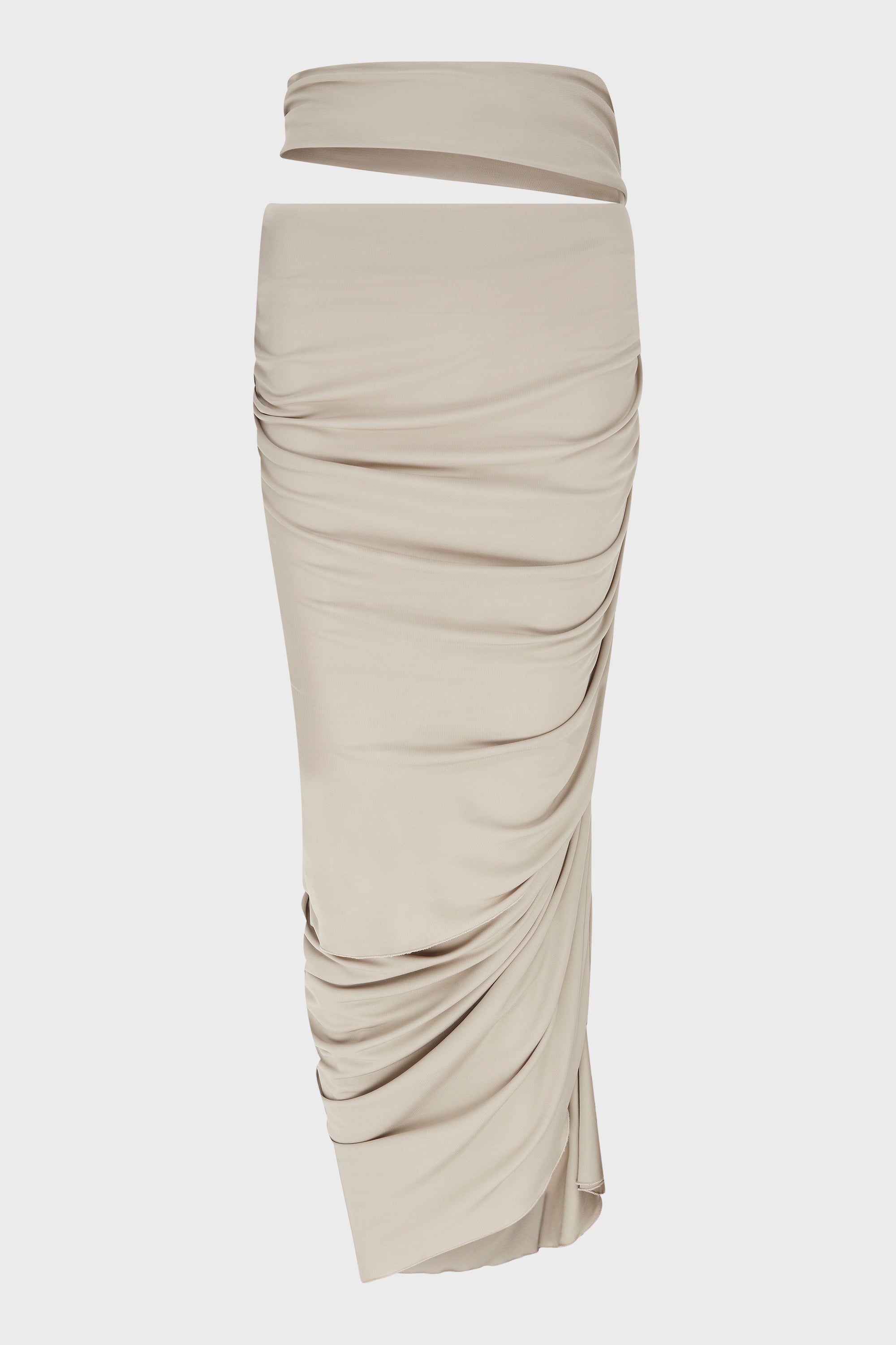 DRAPED JERSEY CUT-OUT SKIRT