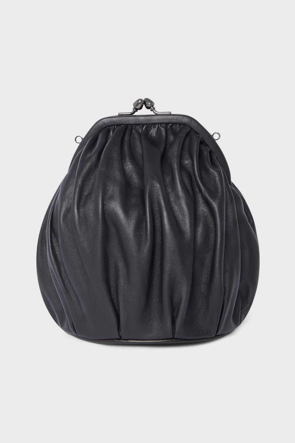 DRAPE CLASP POUCH BLACK