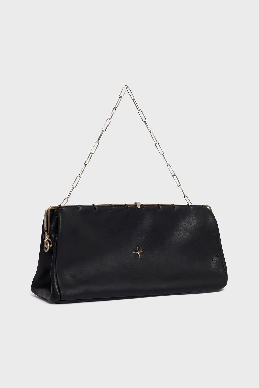 SILVER RIM SMALL POCHETTE W/CHAIN