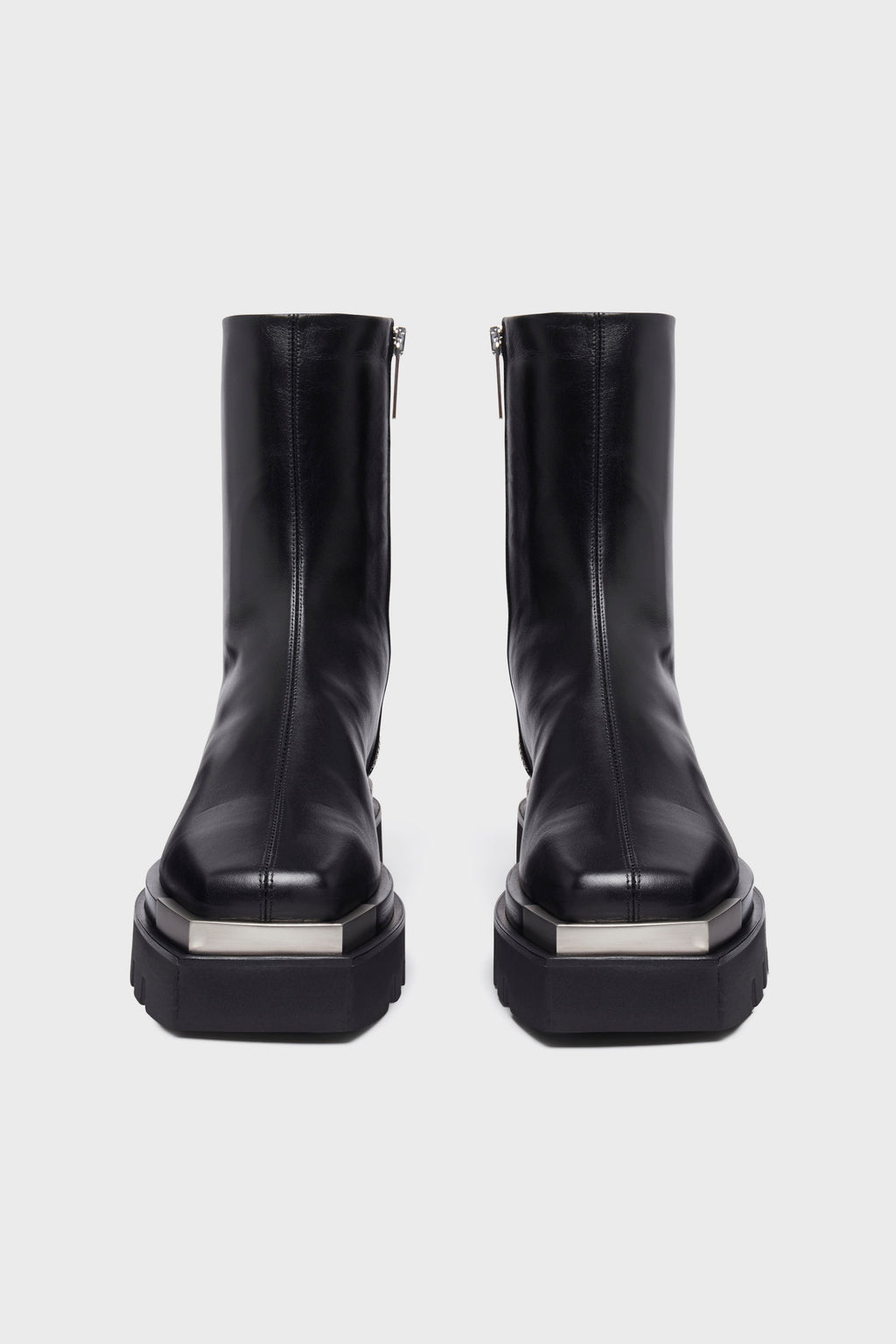 COMBAT BOOT WITH SILVER METAL TIP