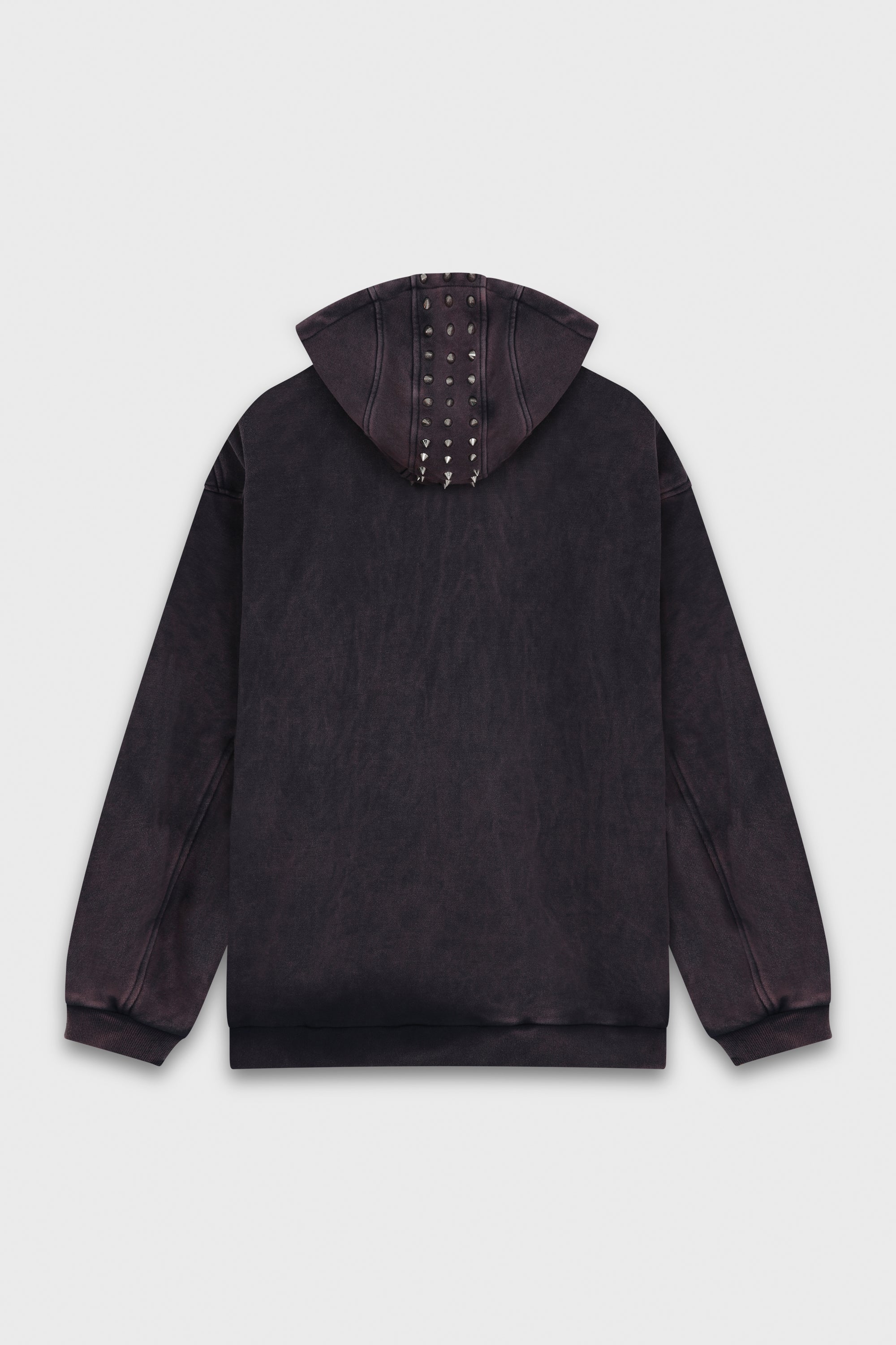 NAVY STUDDED MOHAWK HOODIE ZIP-UP