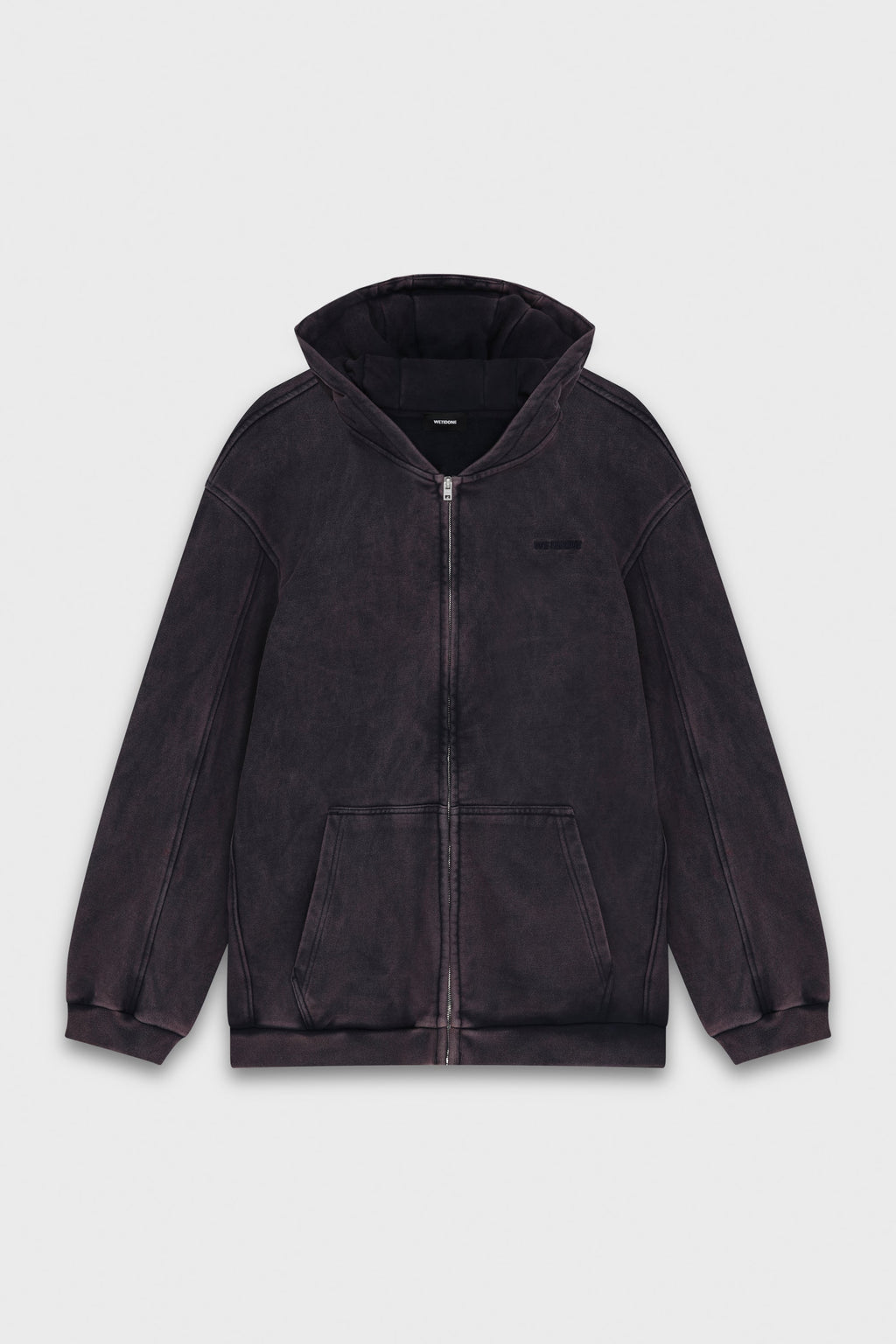 NAVY STUDDED MOHAWK HOODIE ZIP-UP