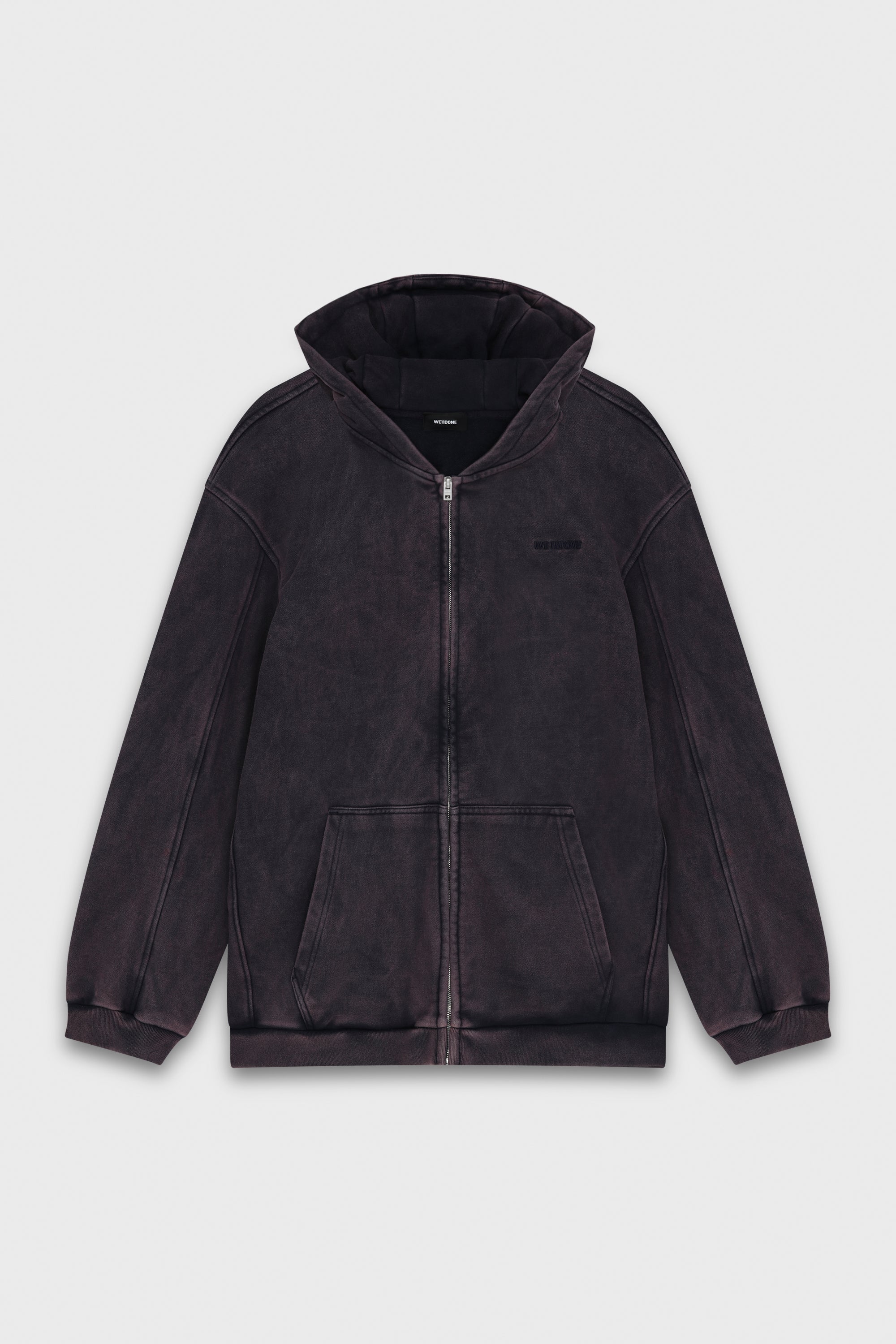 NAVY STUDDED MOHAWK HOODIE ZIP-UP