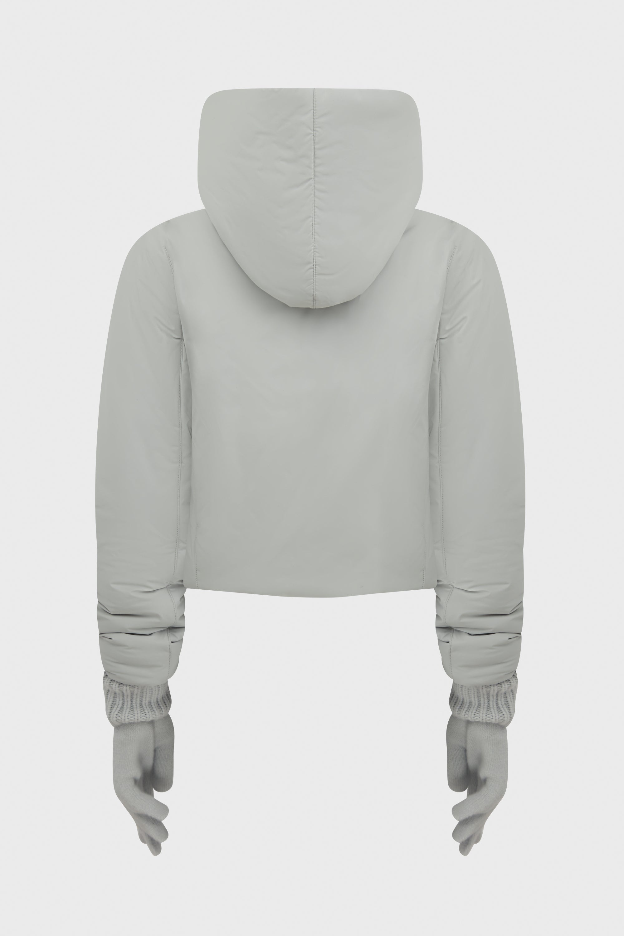 PADDED CROP JACKET w/ GLOVES FRENCH GREY