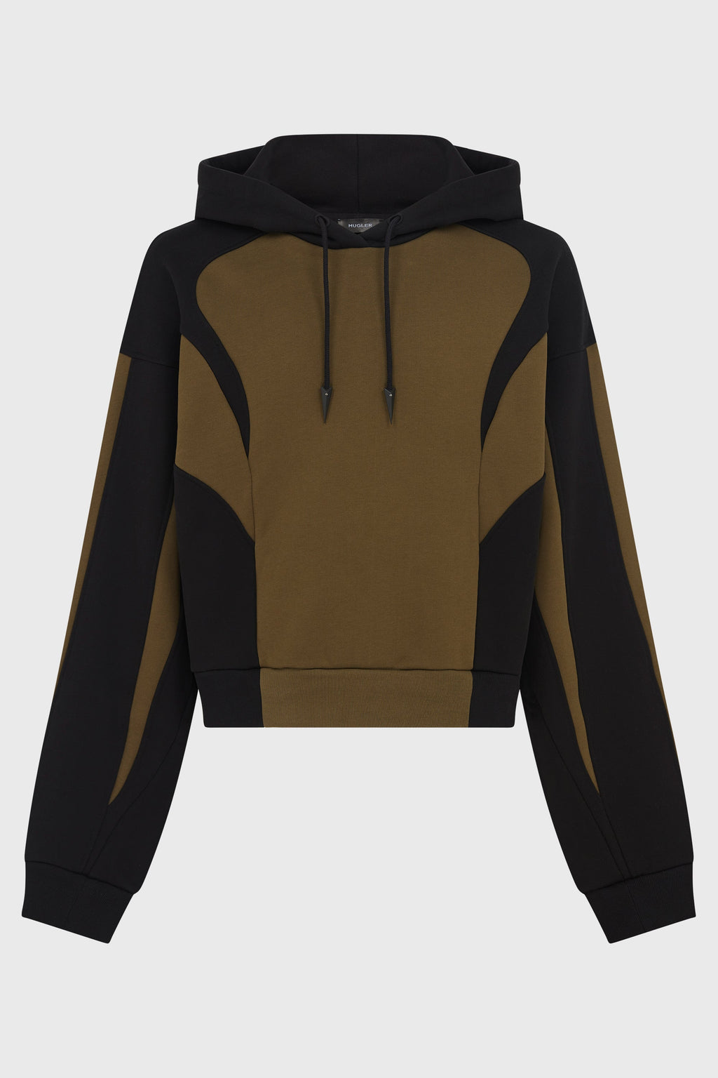 CROPPED HOODIE MILITARY GREEN/BLACK