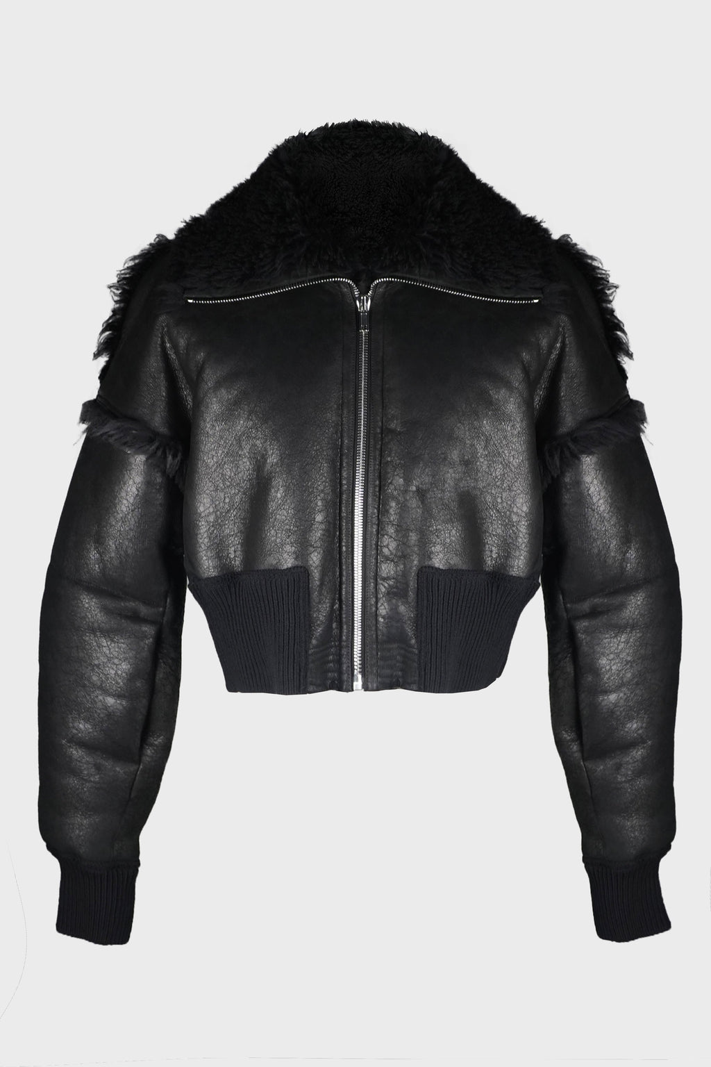 FLIGHT JKT CROPPED BLACK