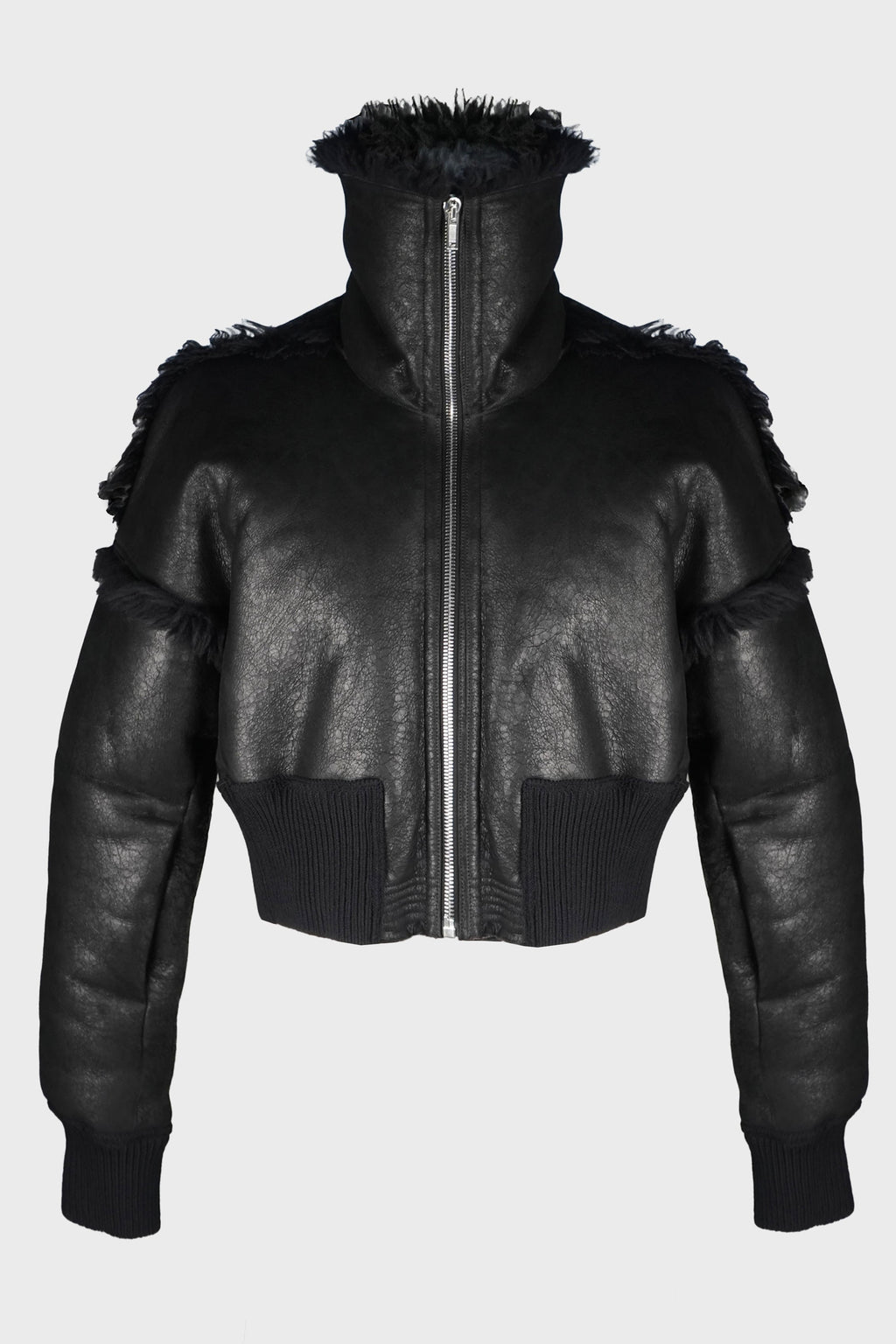 FLIGHT JKT CROPPED BLACK