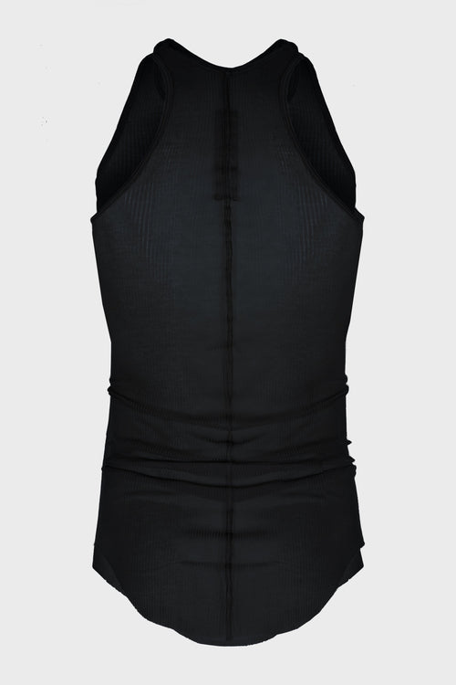 BASIC RIB TANK BLACK MENS