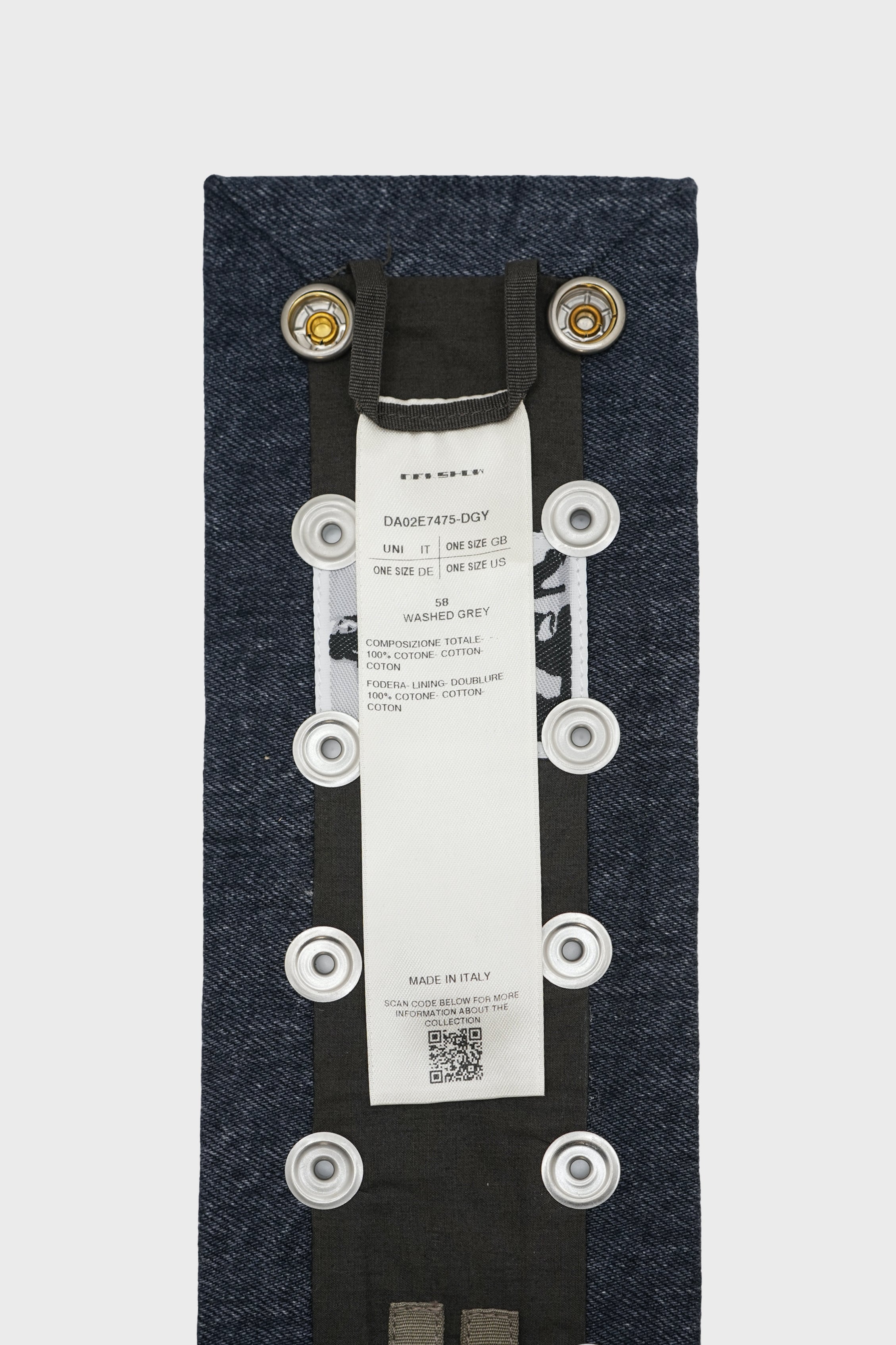 STROBE NECK BAND WASHED GREY