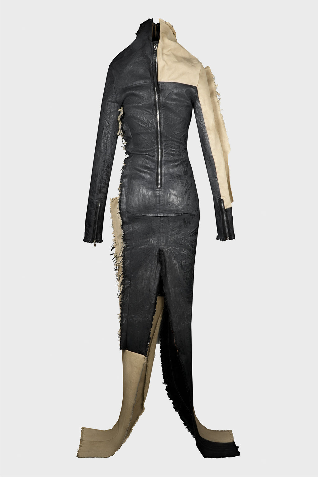 ETNA DRESS BLACK/NATURAL