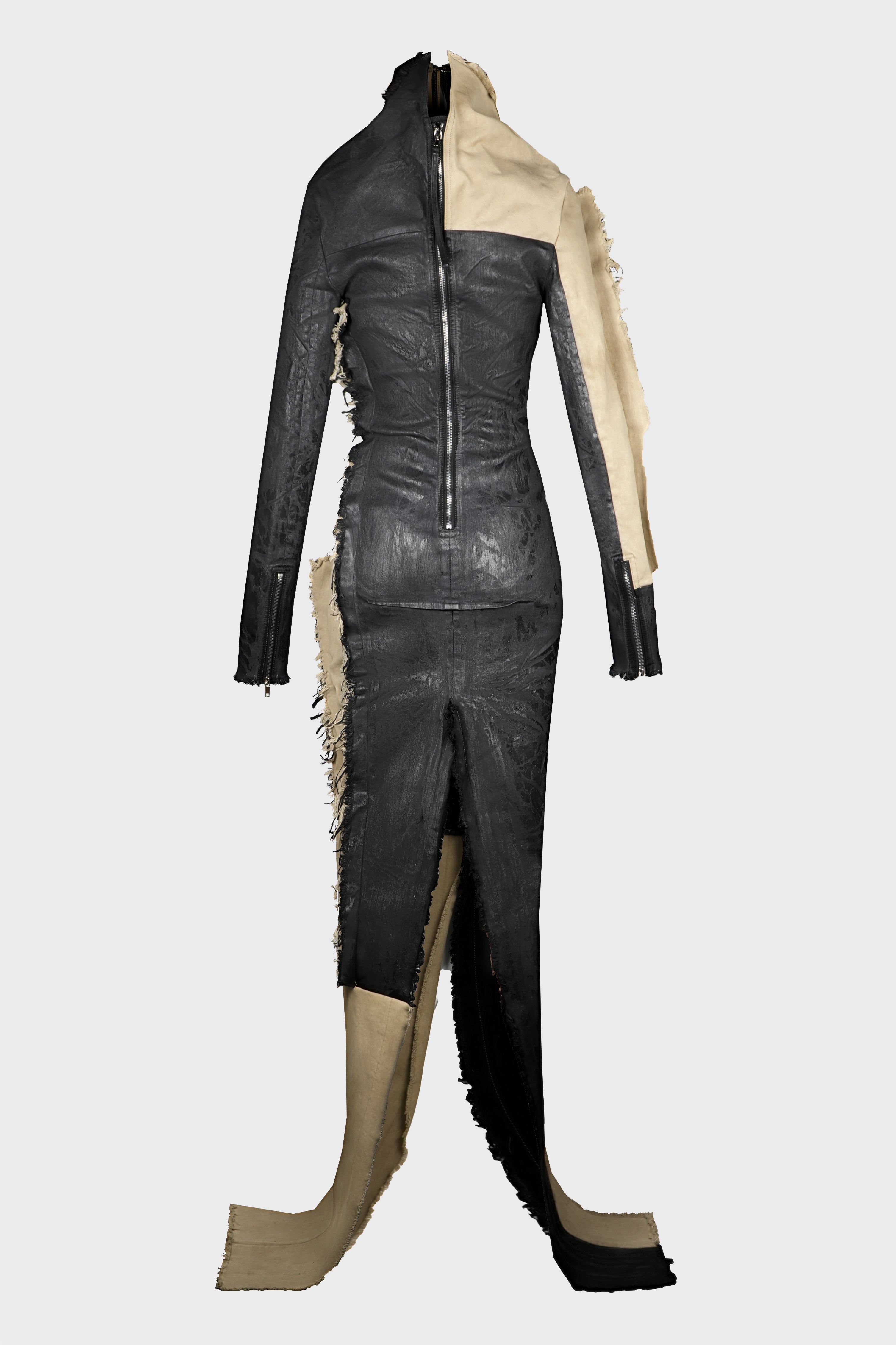 ETNA DRESS BLACK/NATURAL