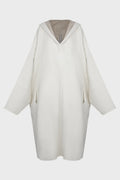 KNEE LS KAFTAN MILK/PEARL