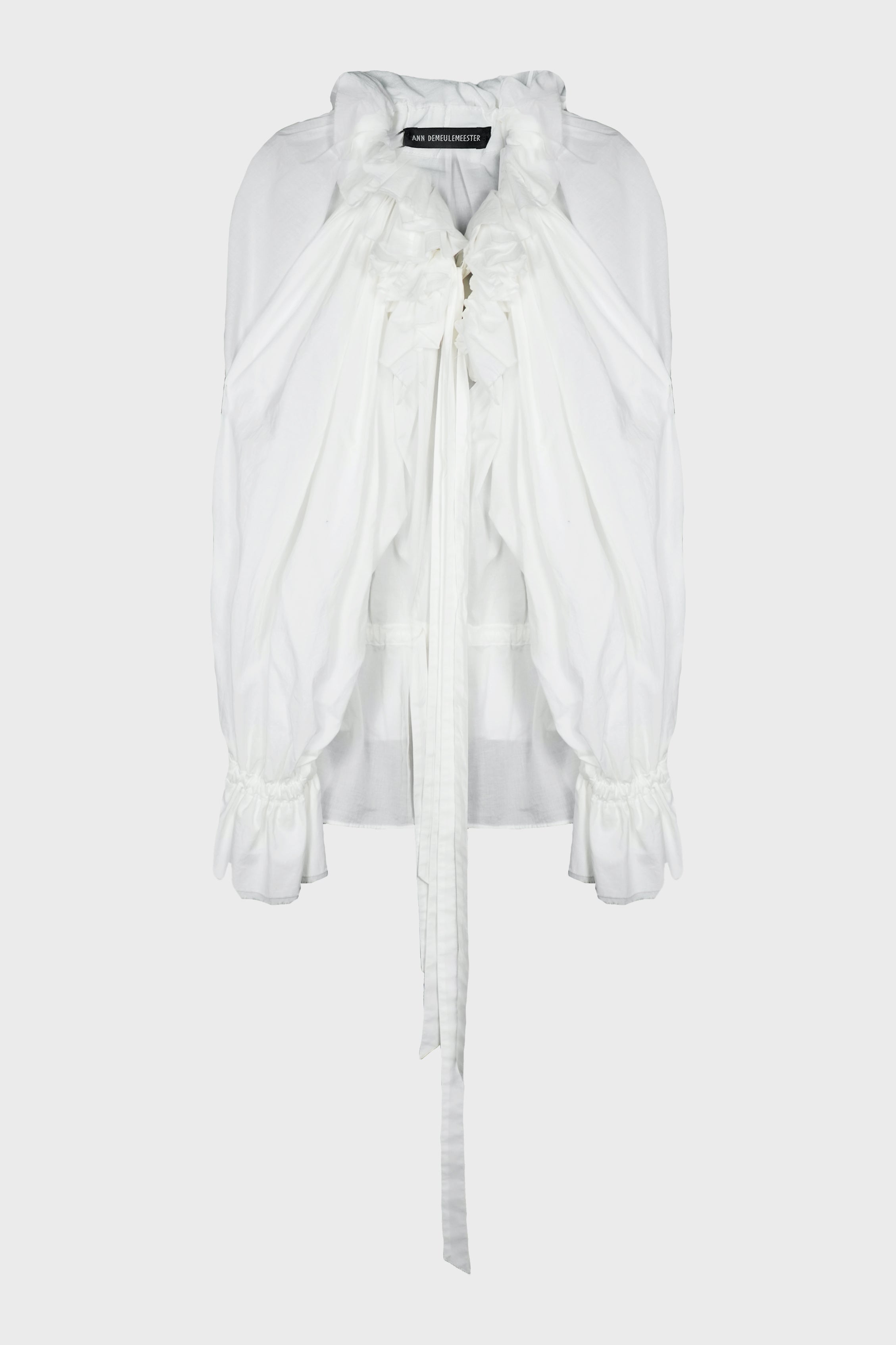 BREGJE RUFFLED DRESS WITH DRAWSTRINGS