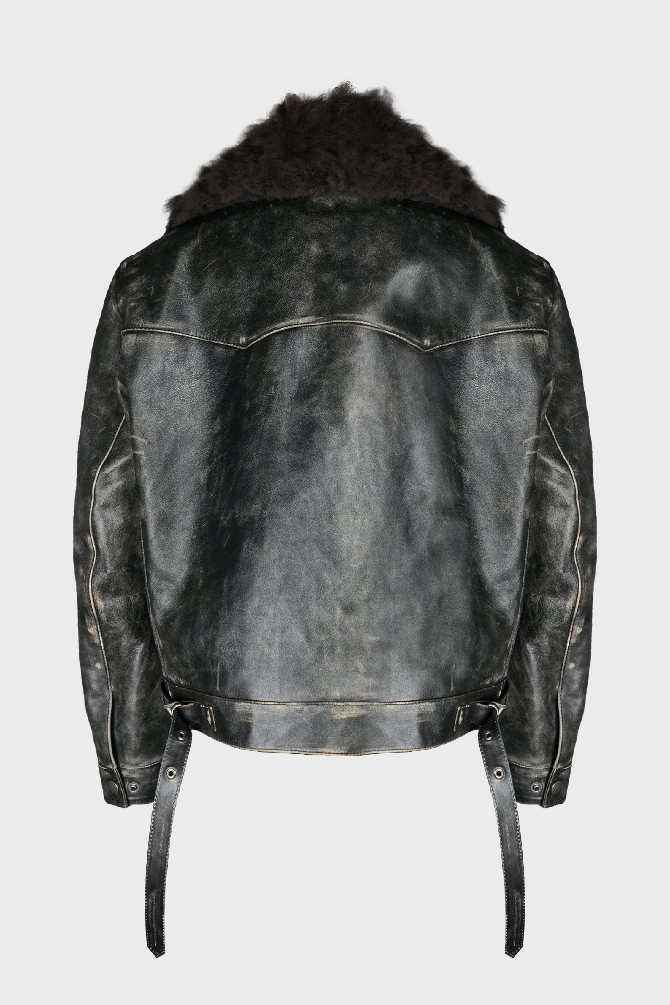 BINUS PERFECTO WITH DETACHABLE SHEARLING COLLAR