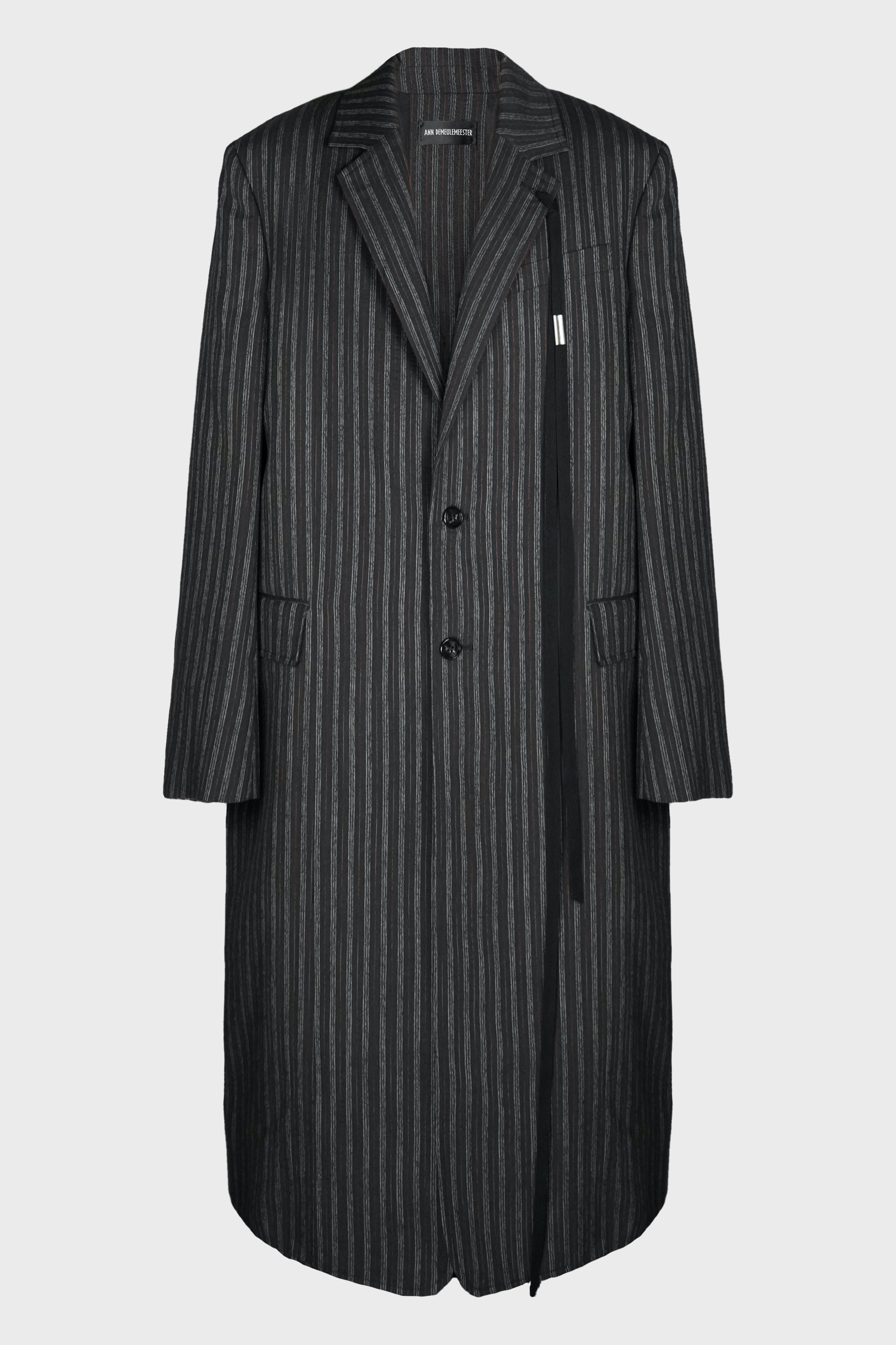 BAAF STRAIGHT TAILORED COAT BLACK/WHITE/CHERRY