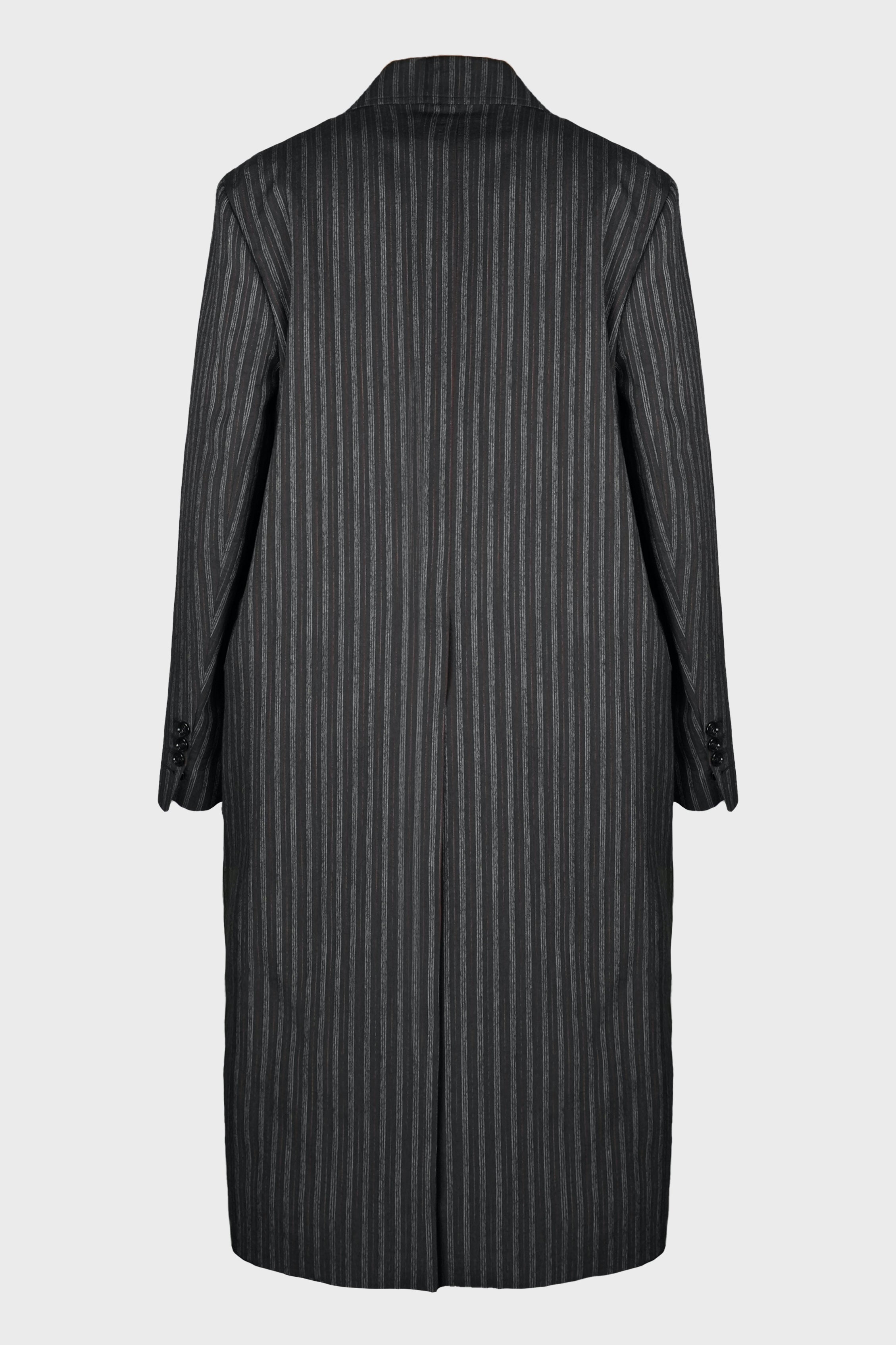 BAAF STRAIGHT TAILORED COAT BLACK/WHITE/CHERRY