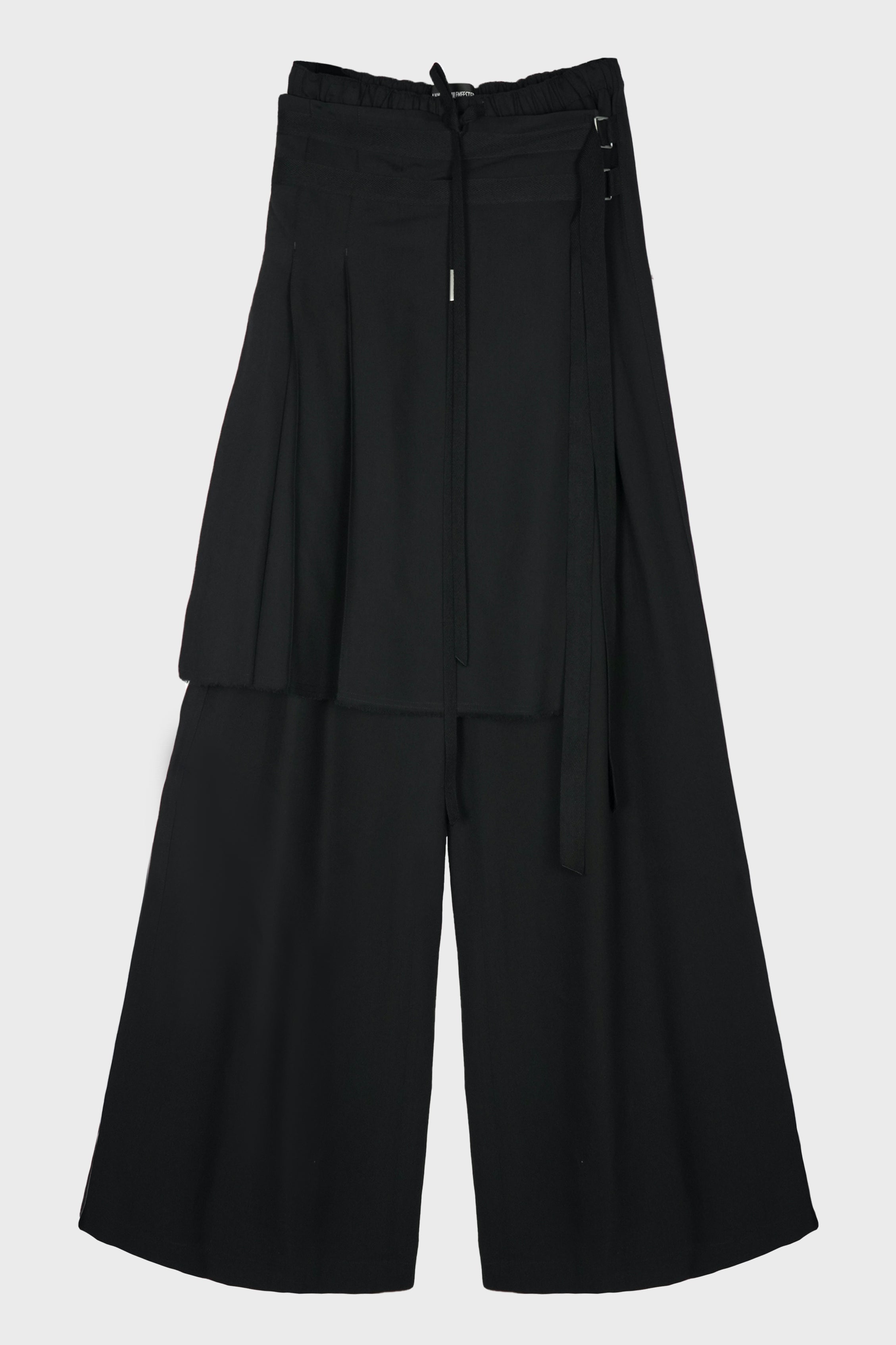ERKE COMFORT LOUNGE PANTS WITH BELTED APRON BLACK