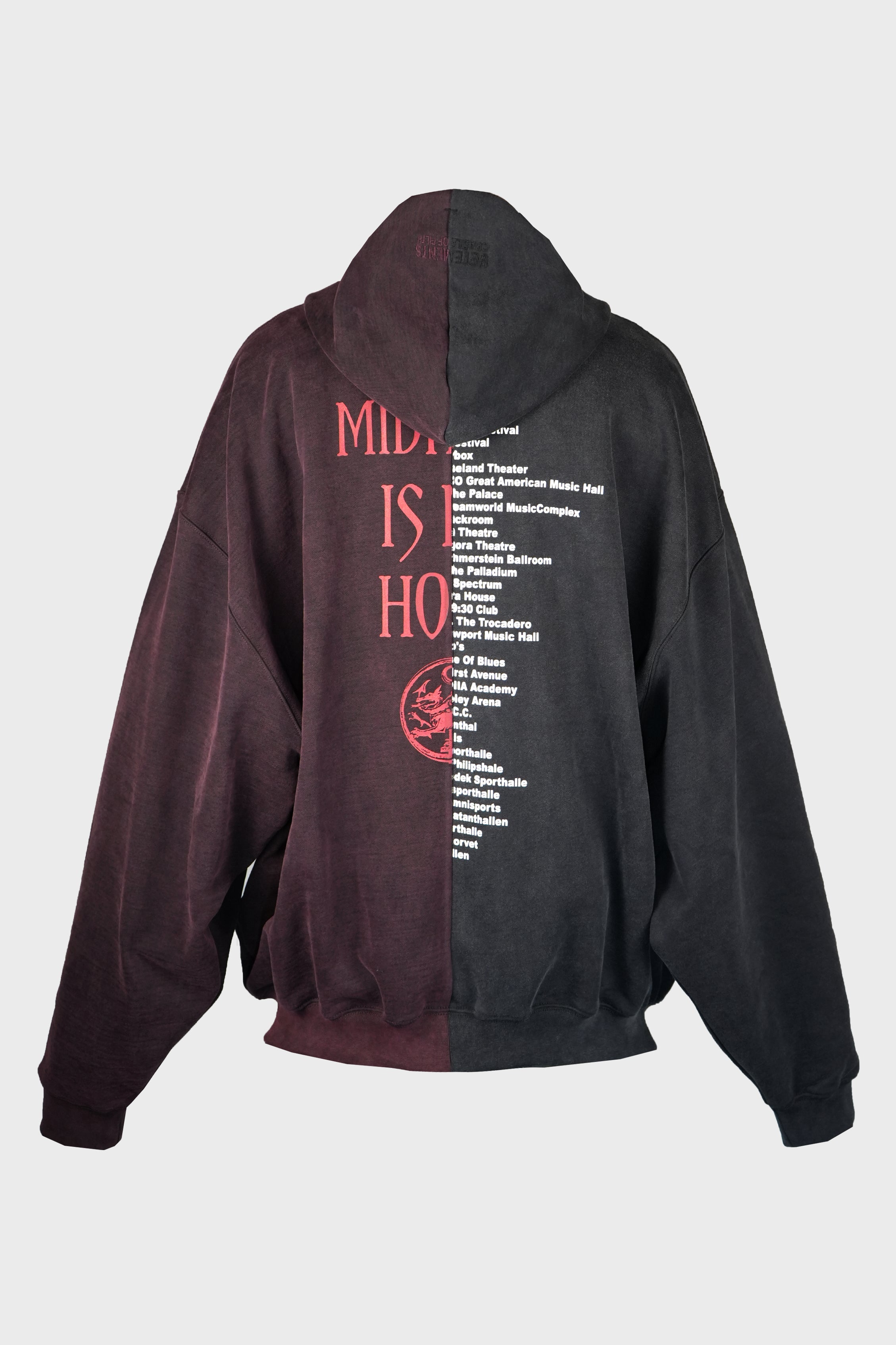 COF CUT-UP OVERSIZED ZIP-UP HOODIE