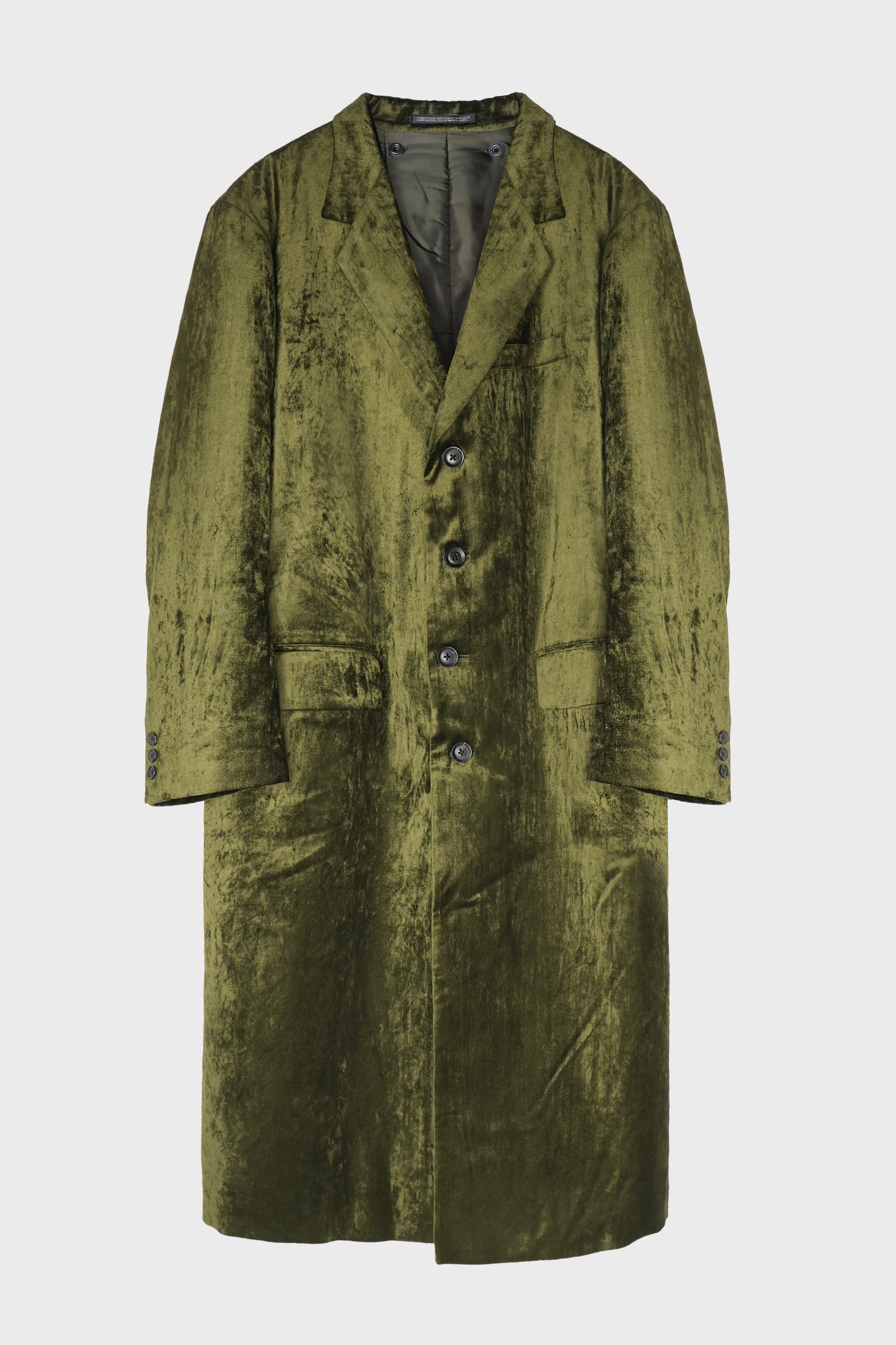 4 BUTTONS LONG JACKET WITH LINER