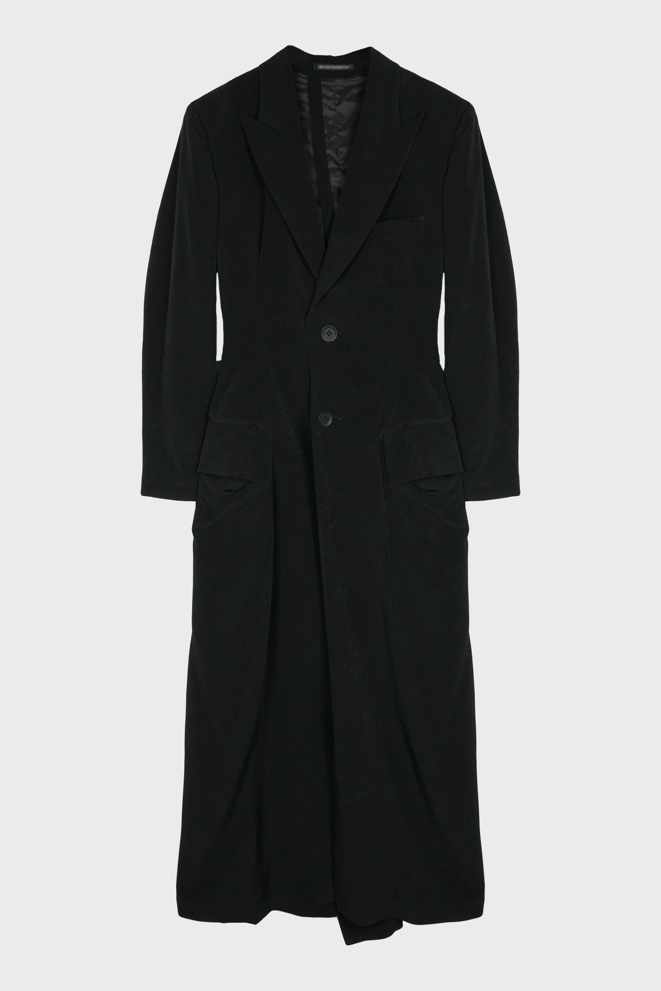 BACK LACE UP LONG COAT